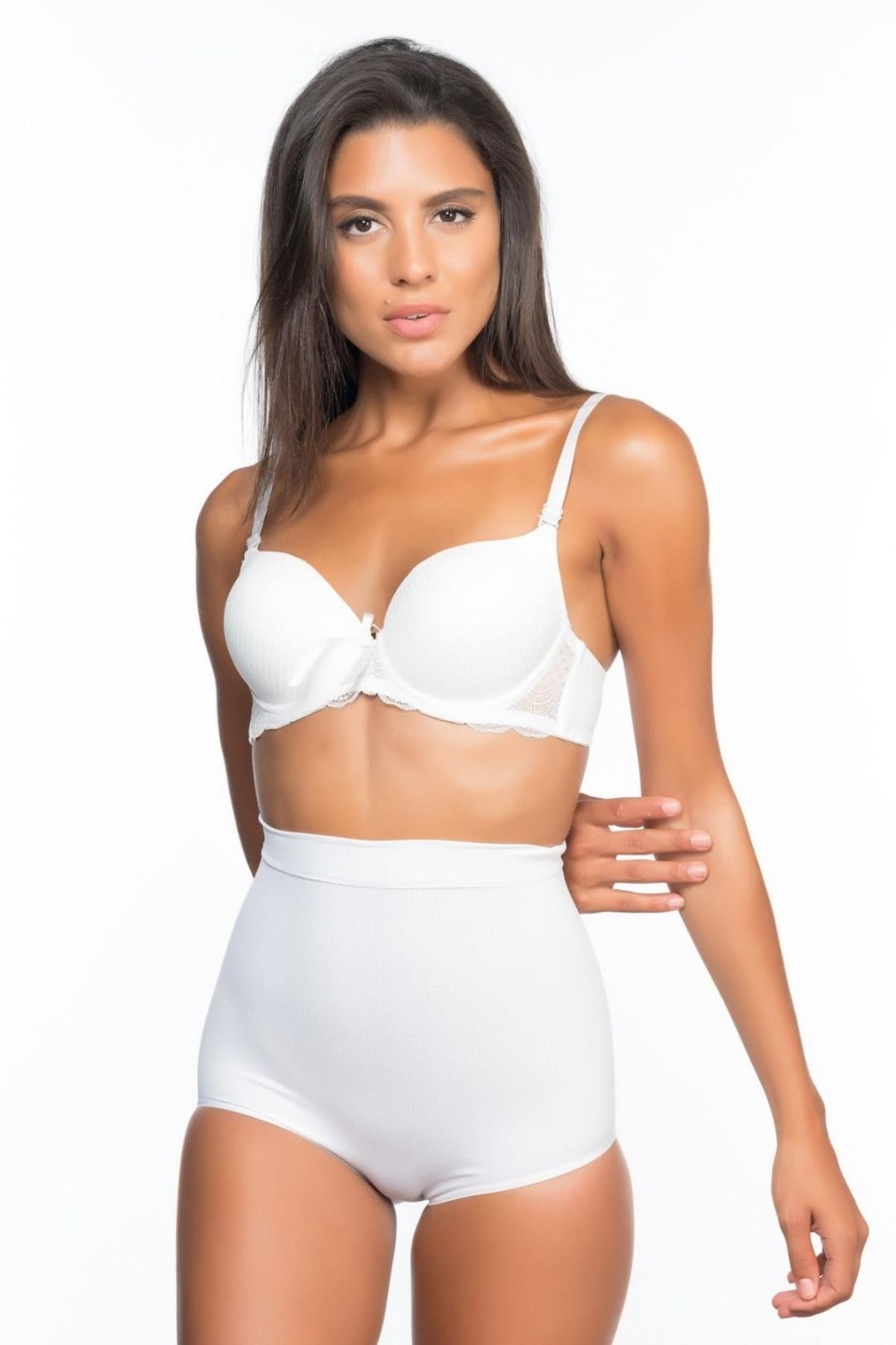 Beruflic BEYAZ MI Angel 2057 Yüksek Bel Masajlı Slip Korse