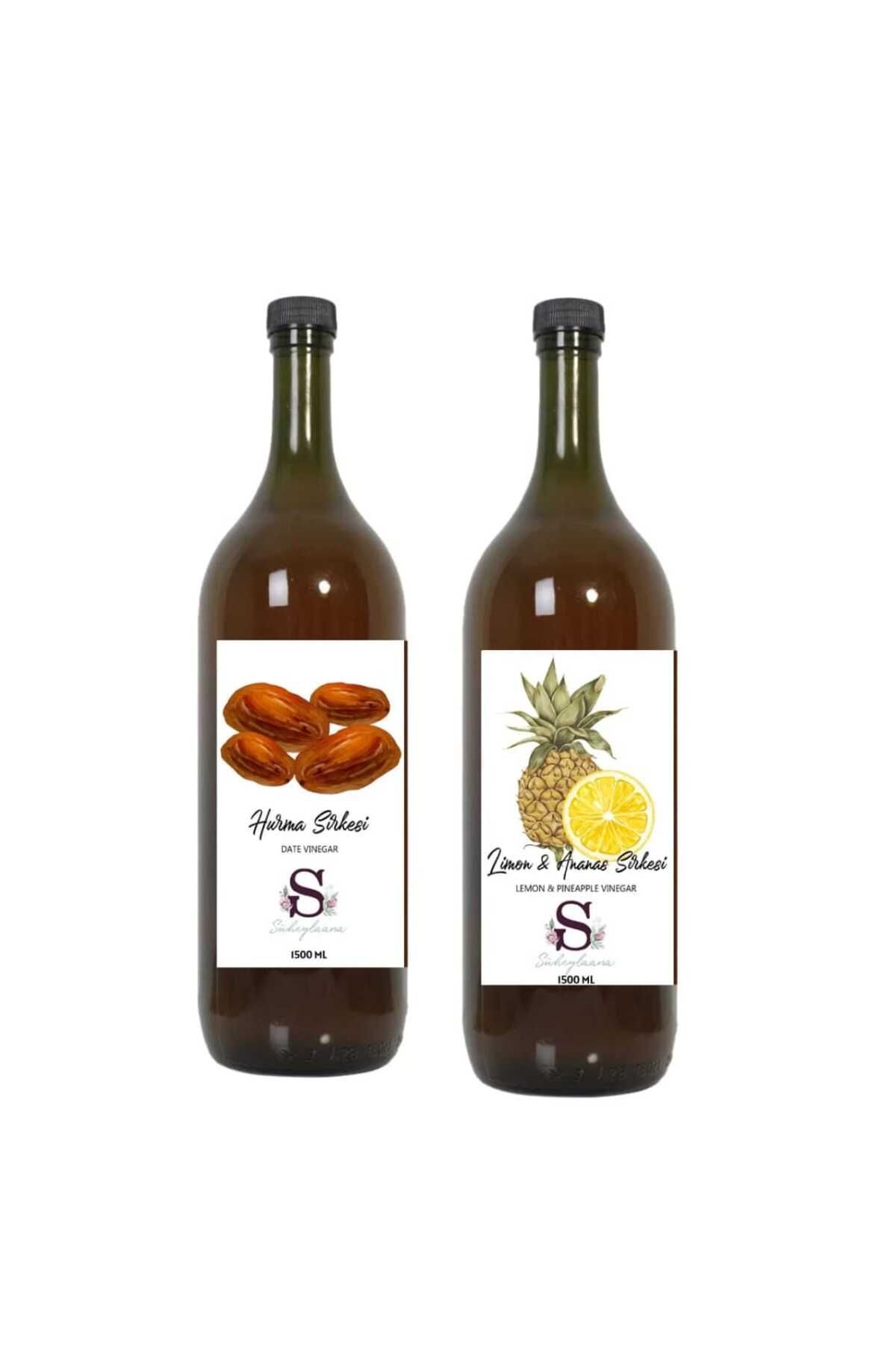 Süheylaana Doğal Hurma Sirkesi 1500 Ml - Doğal Limon & Ananas Sirkesi 1500 Ml