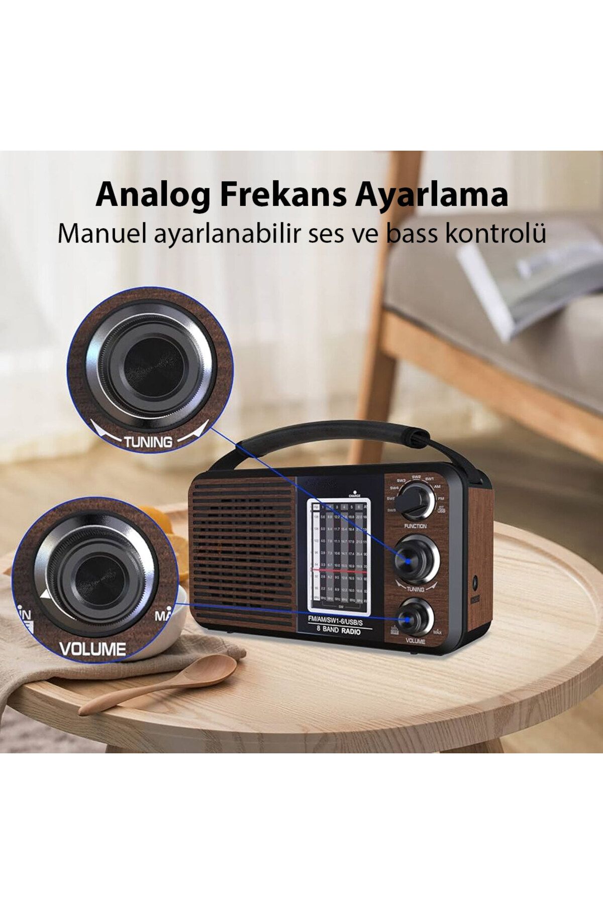 Emperium PORTATİF RADYO FM-USB-SD/MMC-AUX (88-108 FM FREKANS ARALIĞI) (5122)