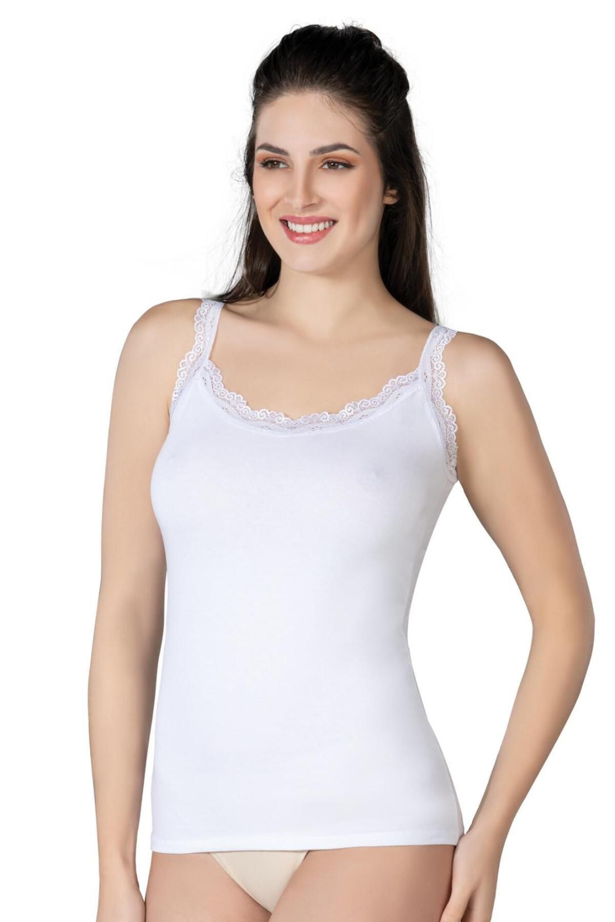 inkasole Modal Cotton Dantelli Atlet 1411 Beyaz