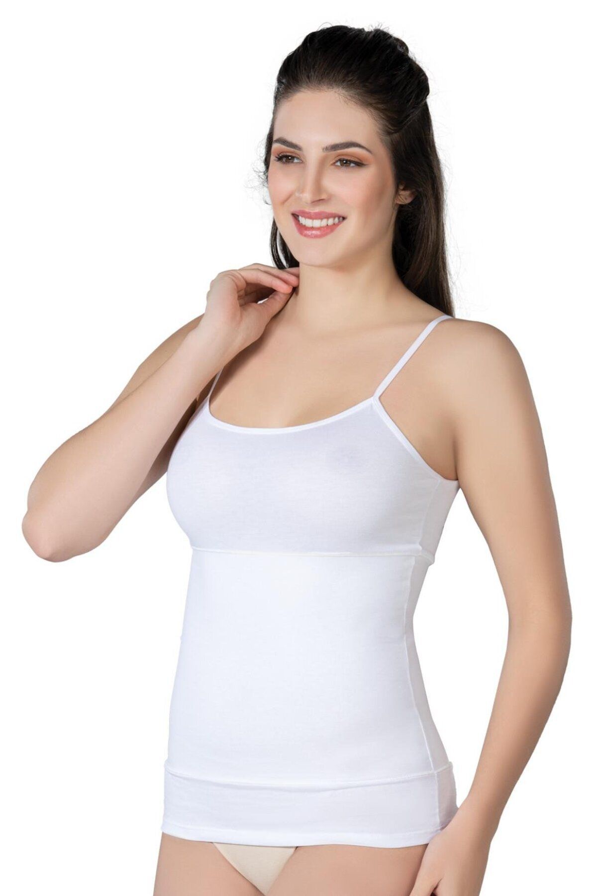 inkasole Modal Cotton Kadın Atlet Korse 1401 Beyaz