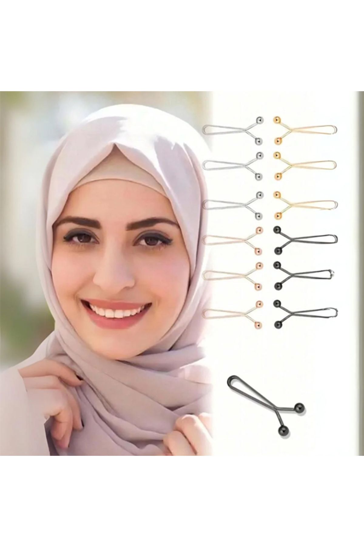 Atika Moda 12’li Set Şal ve Eşarp İğnesi – Klipsli Broş Modelleri