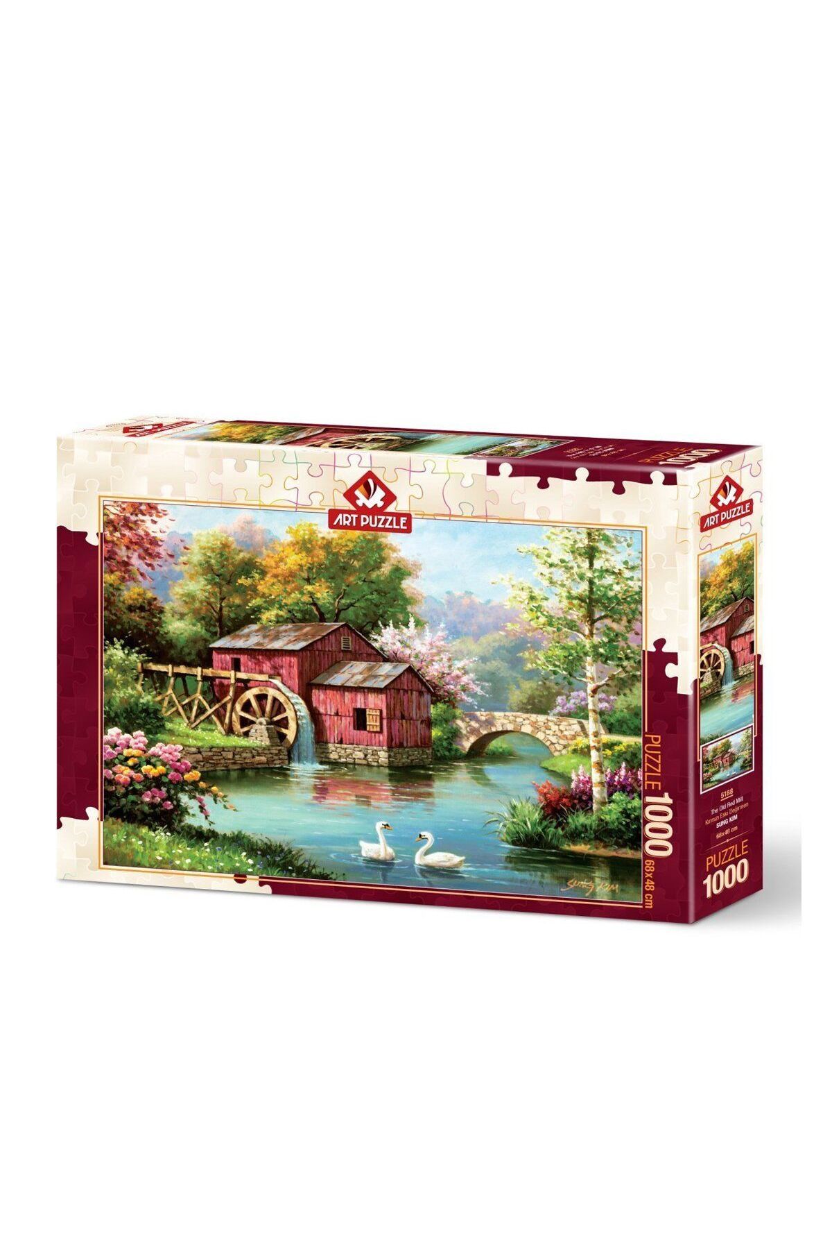 TimeStart 5188 Art Puzzle Kırmızı Eski Değirmen 1000 Parça Puzzle