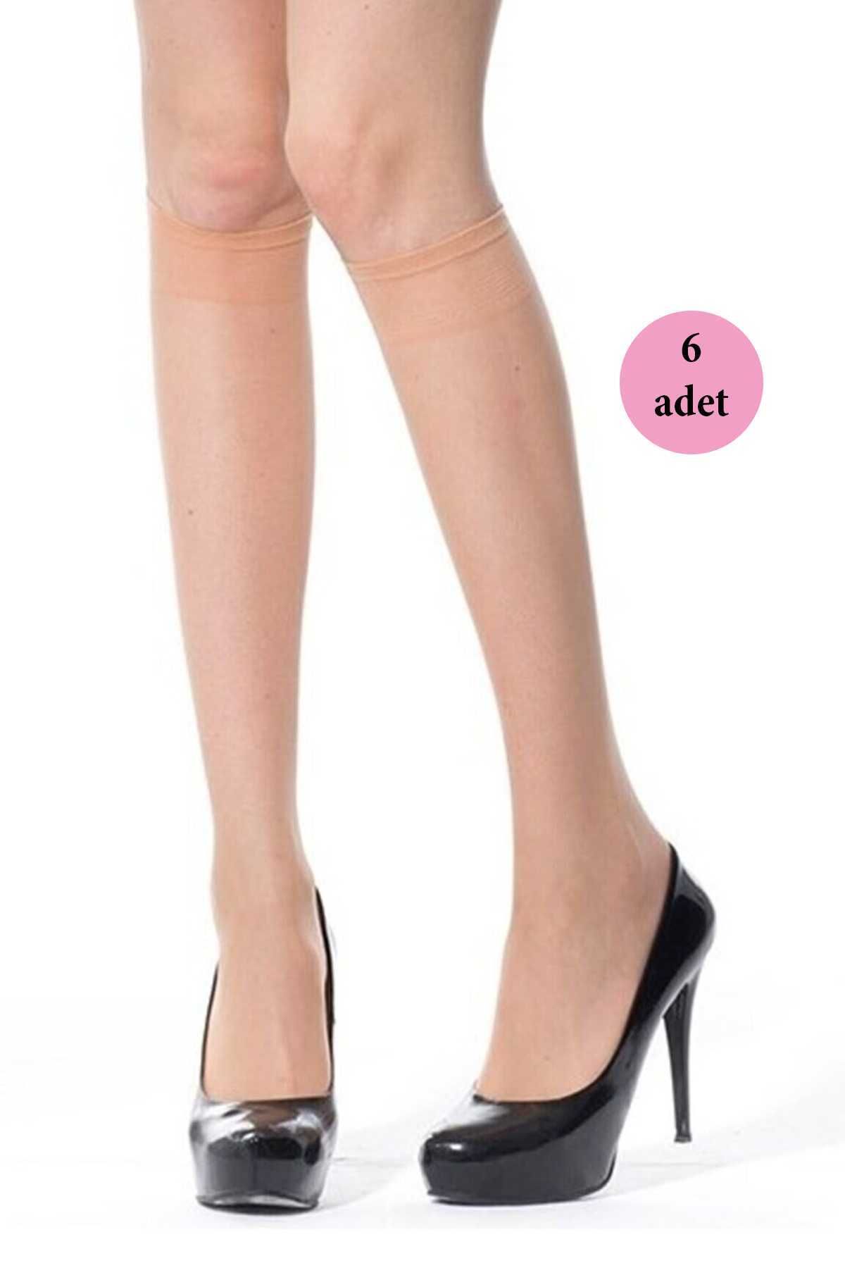 Shop58 6 Adet Fit Dizaltı Çorap 15 denye 51 Sahra