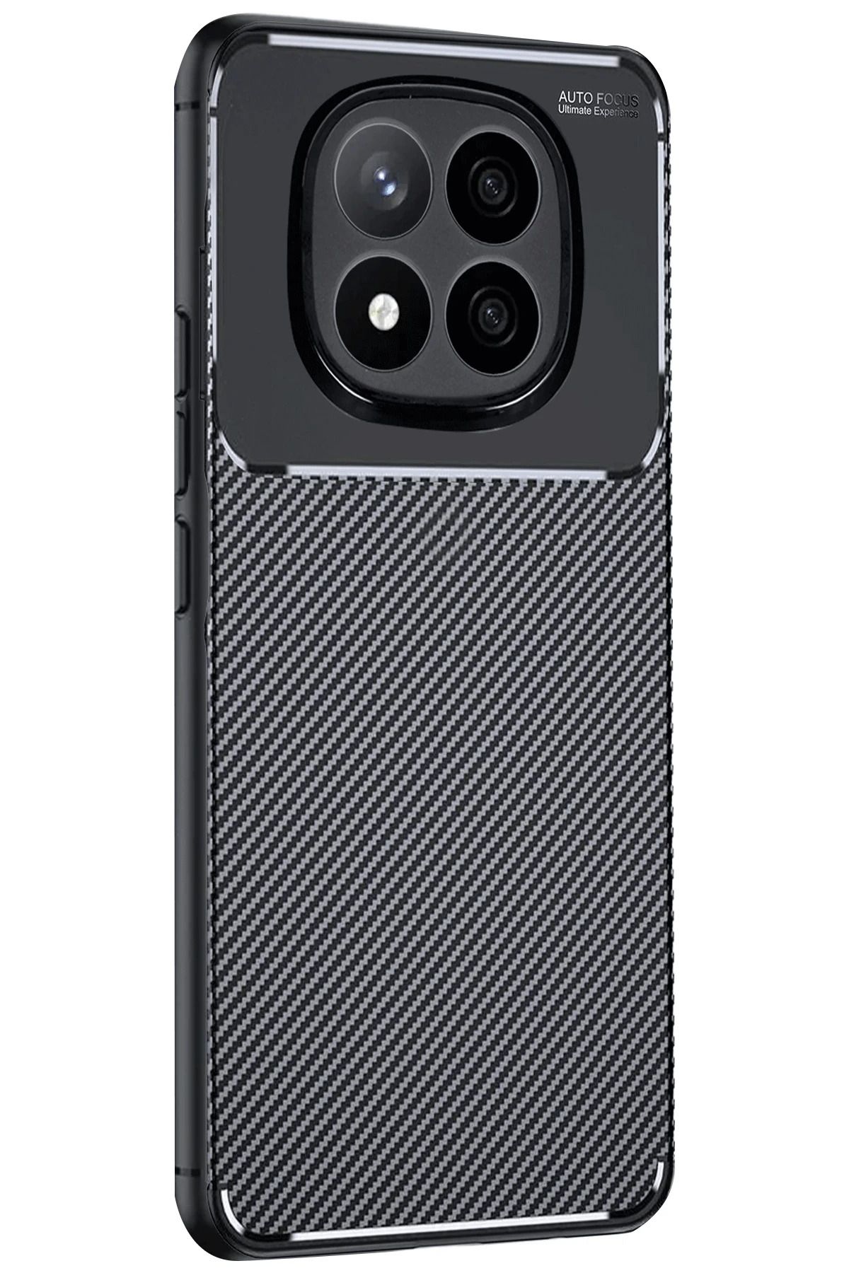 Posso Xiaomi Redmi Note 14 Pro 5G Kılıf Kamera Korumalı Karbon Tasarım Ultra Dayanıklı Silikon Kapak