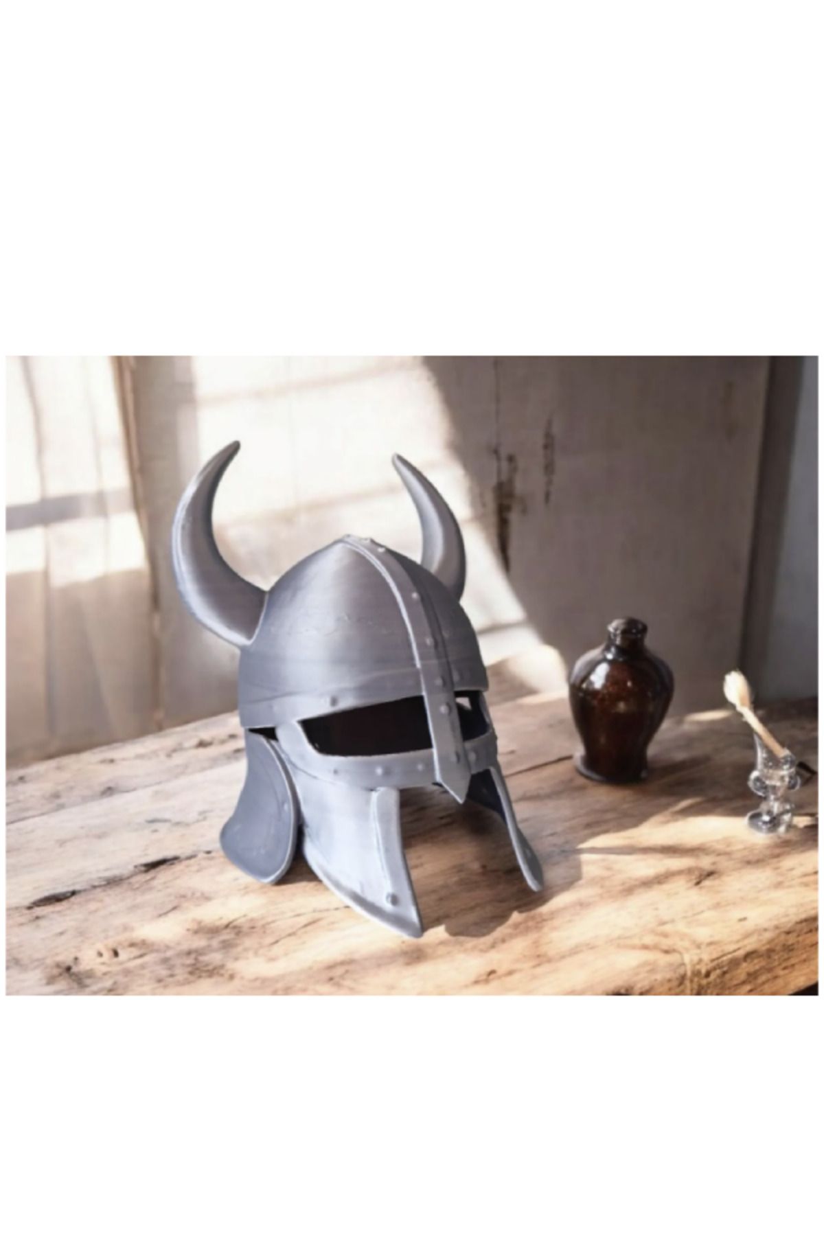 3DAKSESUAR Eski Aşınmış Viking Miğferi