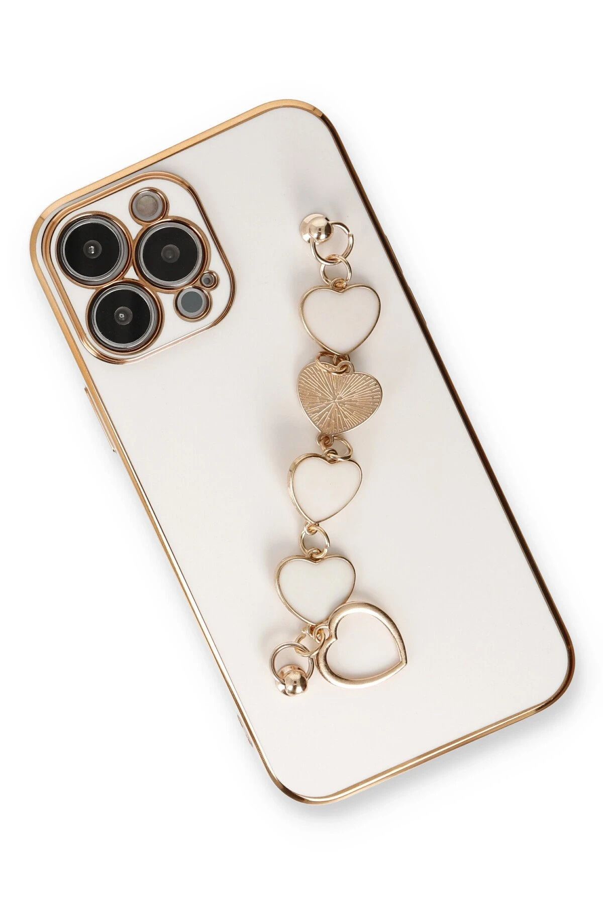 NewFace iPhone 14 Pro Uyumlu Kılıf Esila Silikon - Beyaz SVLRS