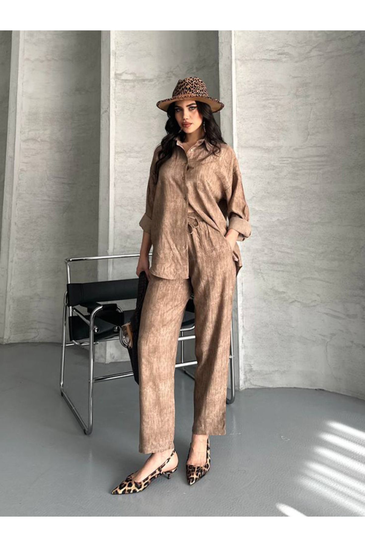 Panku Bizu Design Store Aruba Beli Lastikli Cepli Keten Alt-Üst Takım
