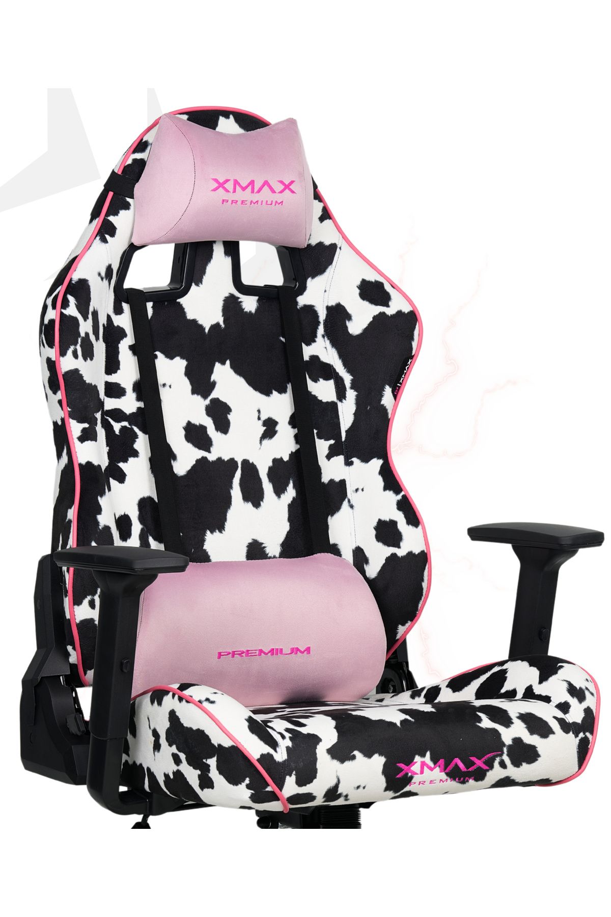 XMAX / Rio Balerion Dalmaçyalı Kadife Terletmez Kumaş Oyuncu Koltuğu / 100 KG Taşır