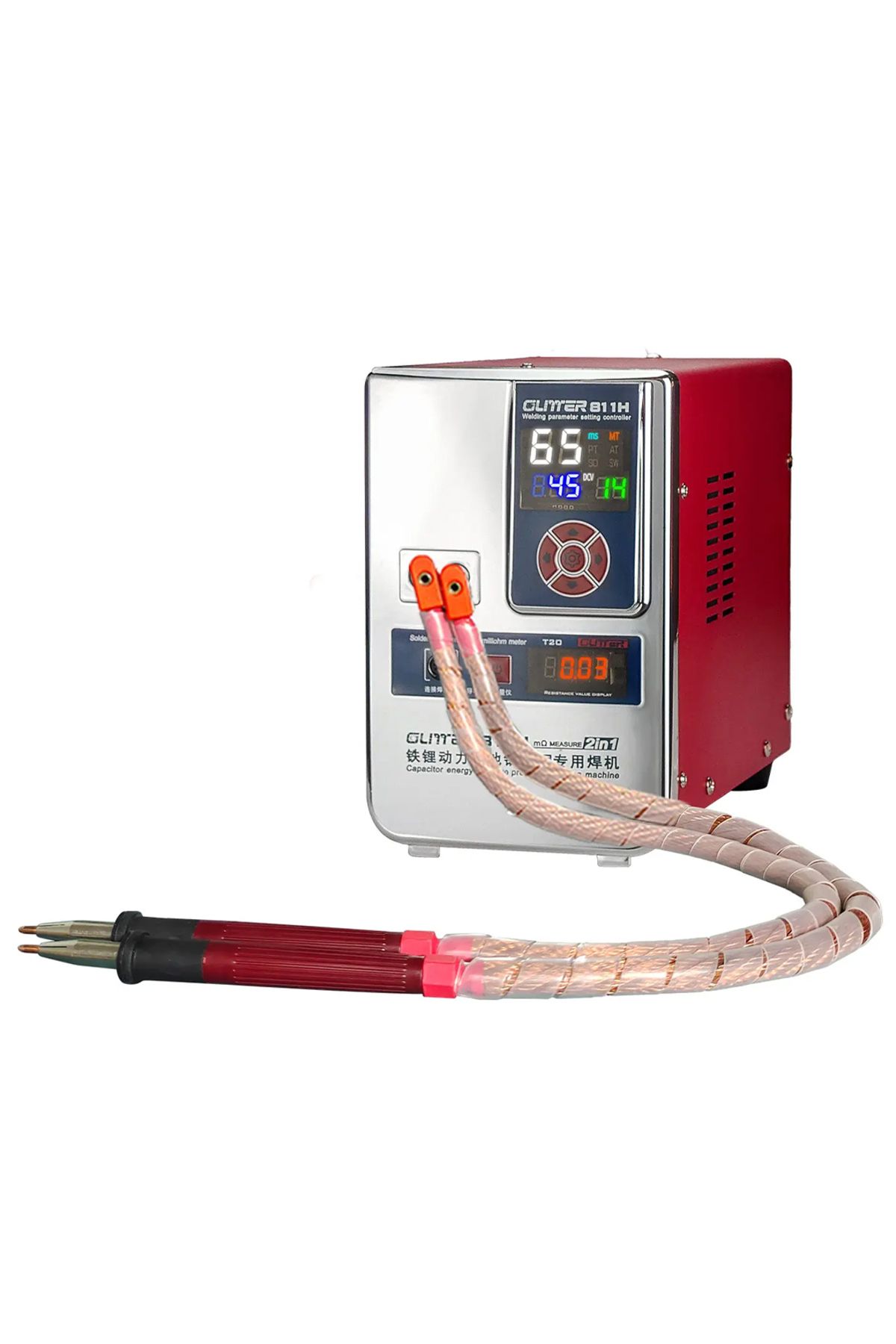 Emperium GLİTTER 811H ŞARJLI PİL PROFESYONEL BAKIR - NİKEL PUNTA KAYNAK MAKİNESİ 36KW/42KW 7000A (5122)