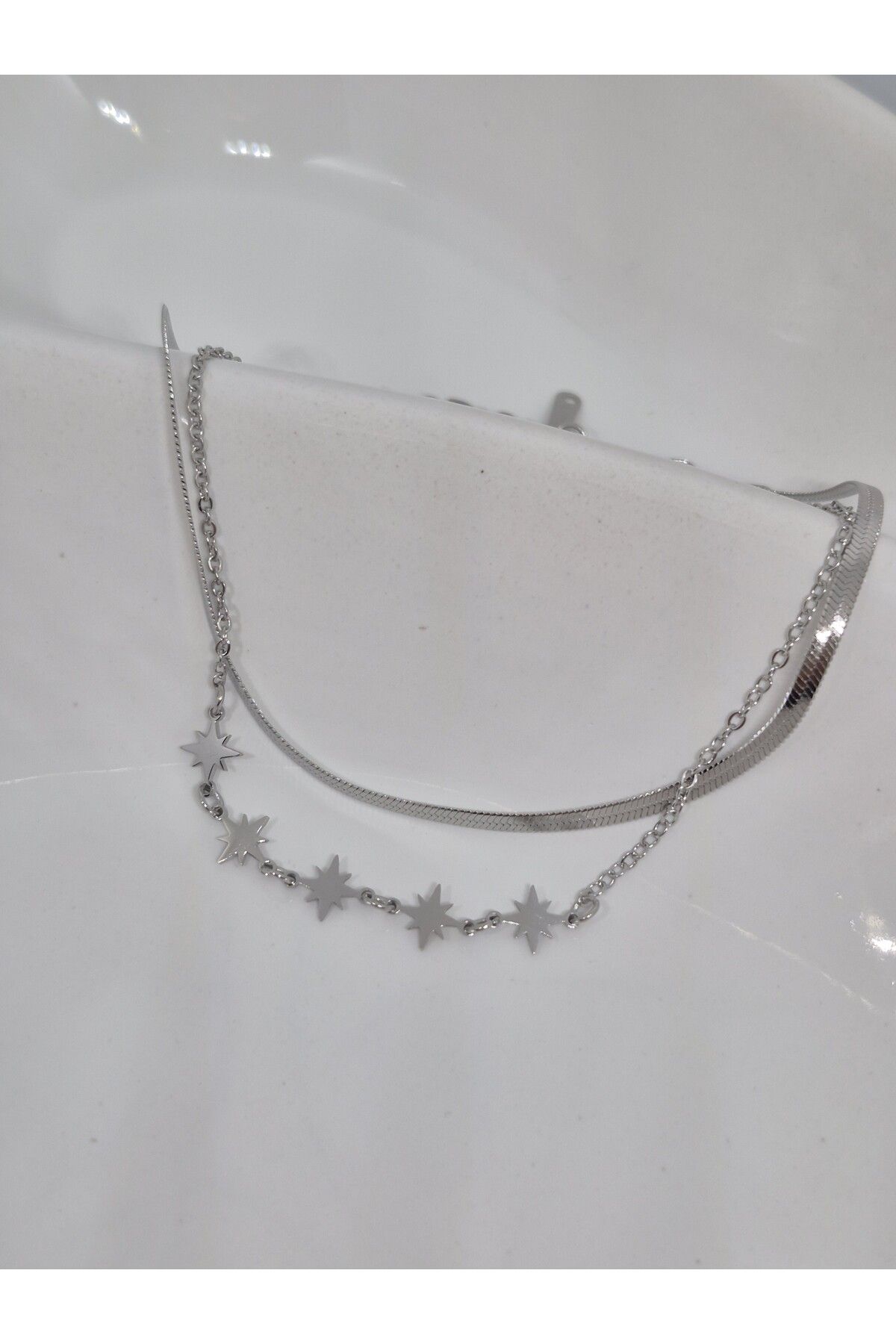 Store Yıldız Detaylı Altın Renk Halhal