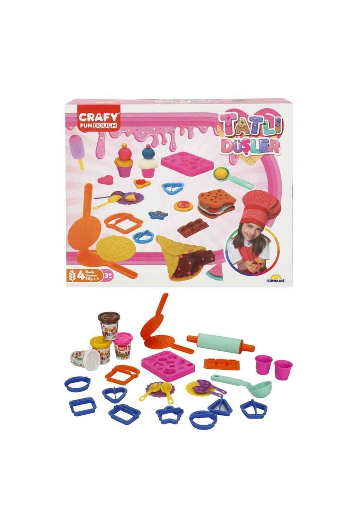 TimeStart Crafy Tatlı Düşler Oyun Hamuru Seti 200 g 22 Parça