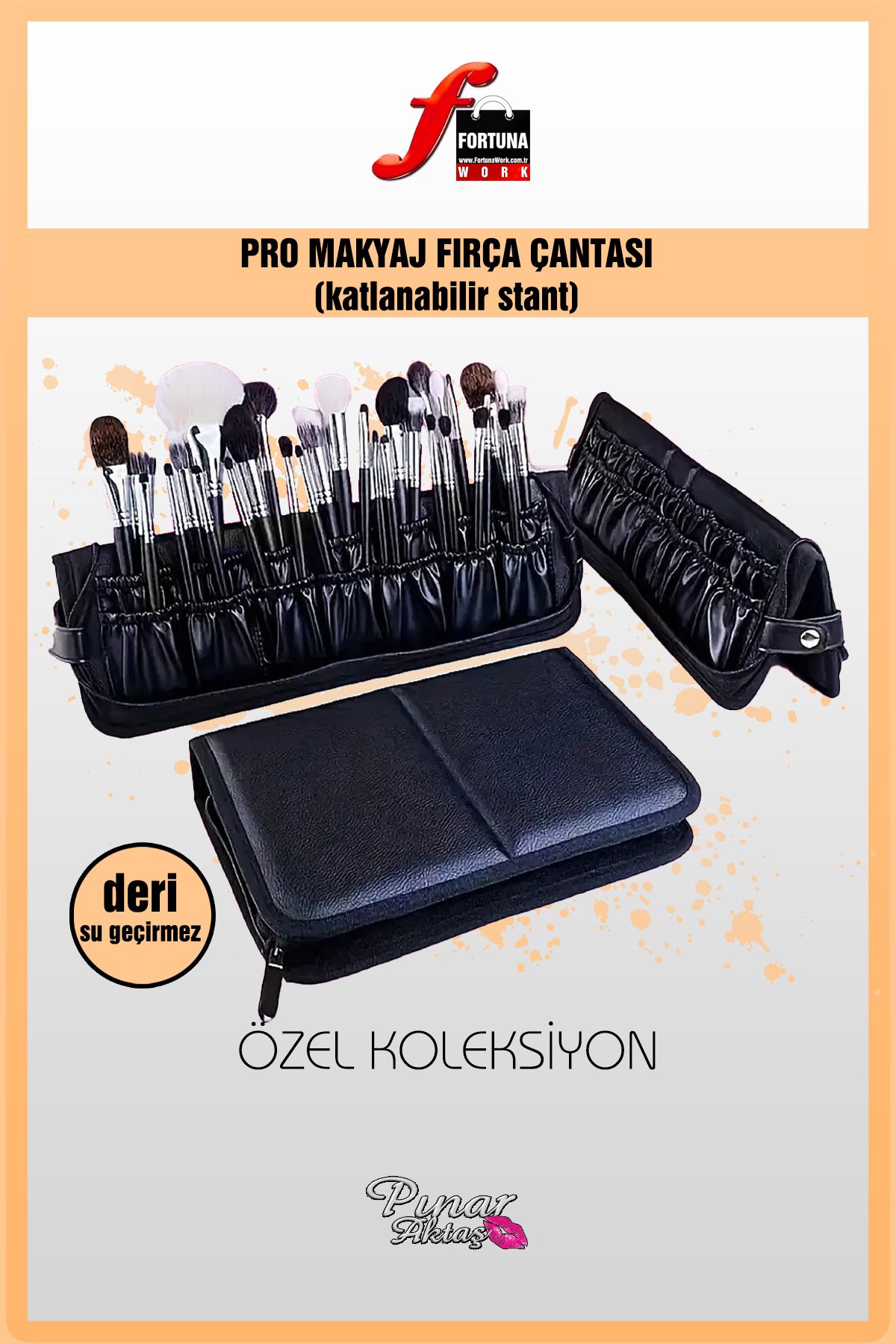 Fortuna Work Makyaj Fırçası Çantası Pro Pınar Aktaş Makeup