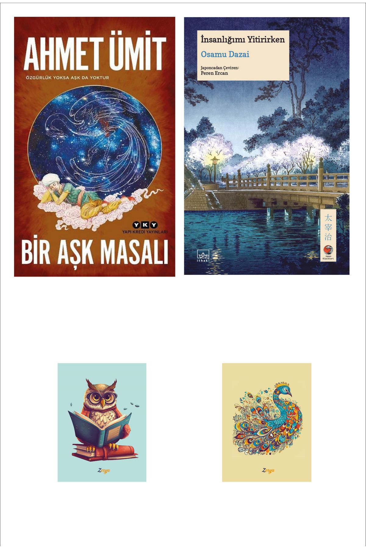 Dara Yayınları Ahmet Ümit Bir Aşk Masalı - İnsanlığımı Yitirirken - Osamu Dazai (2 NOT DEFTERLİ)