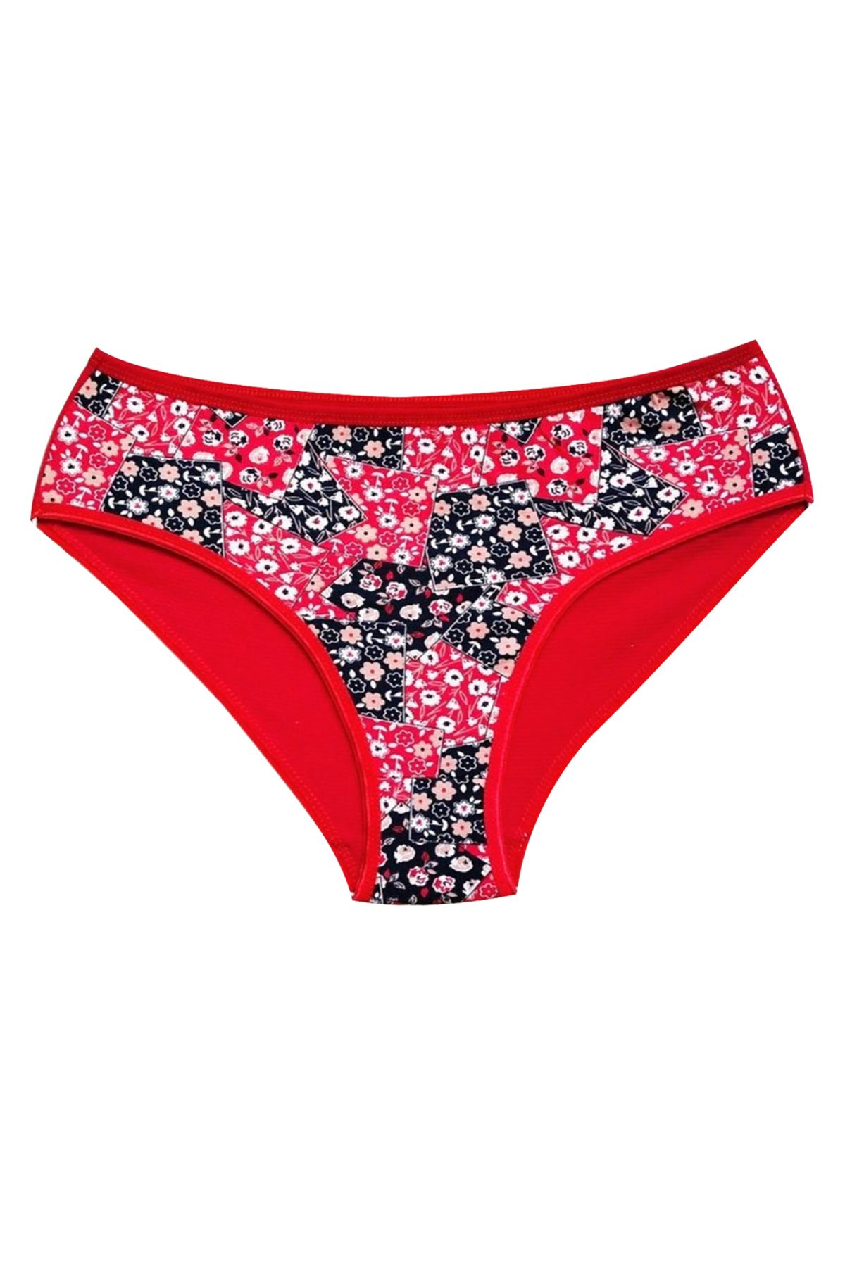 Shop58 Pamuklu Geniş Kenarlı Likralı Desenli Bato Kadın Külot Desen 10