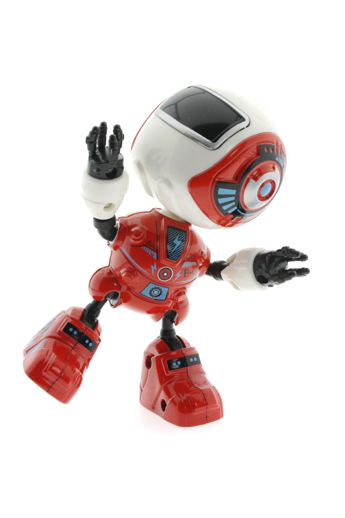 TimeStart Dekoratif Sesli Işıklı Mini Sevimli Kırmızı Robot