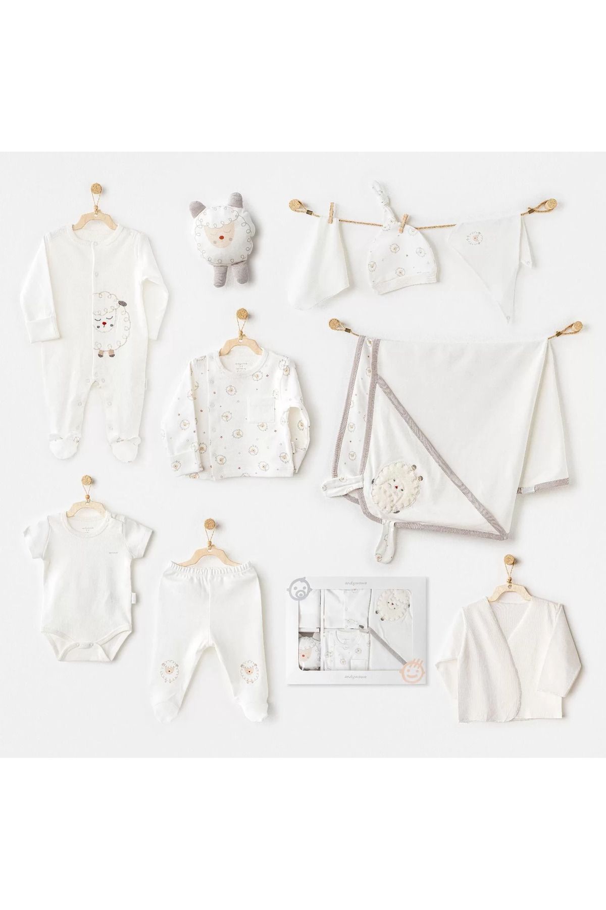Shop58 Andywawa Ac25561 Newborn Set Tinny Ships 10'lu Hastane Çıkışı Ekru