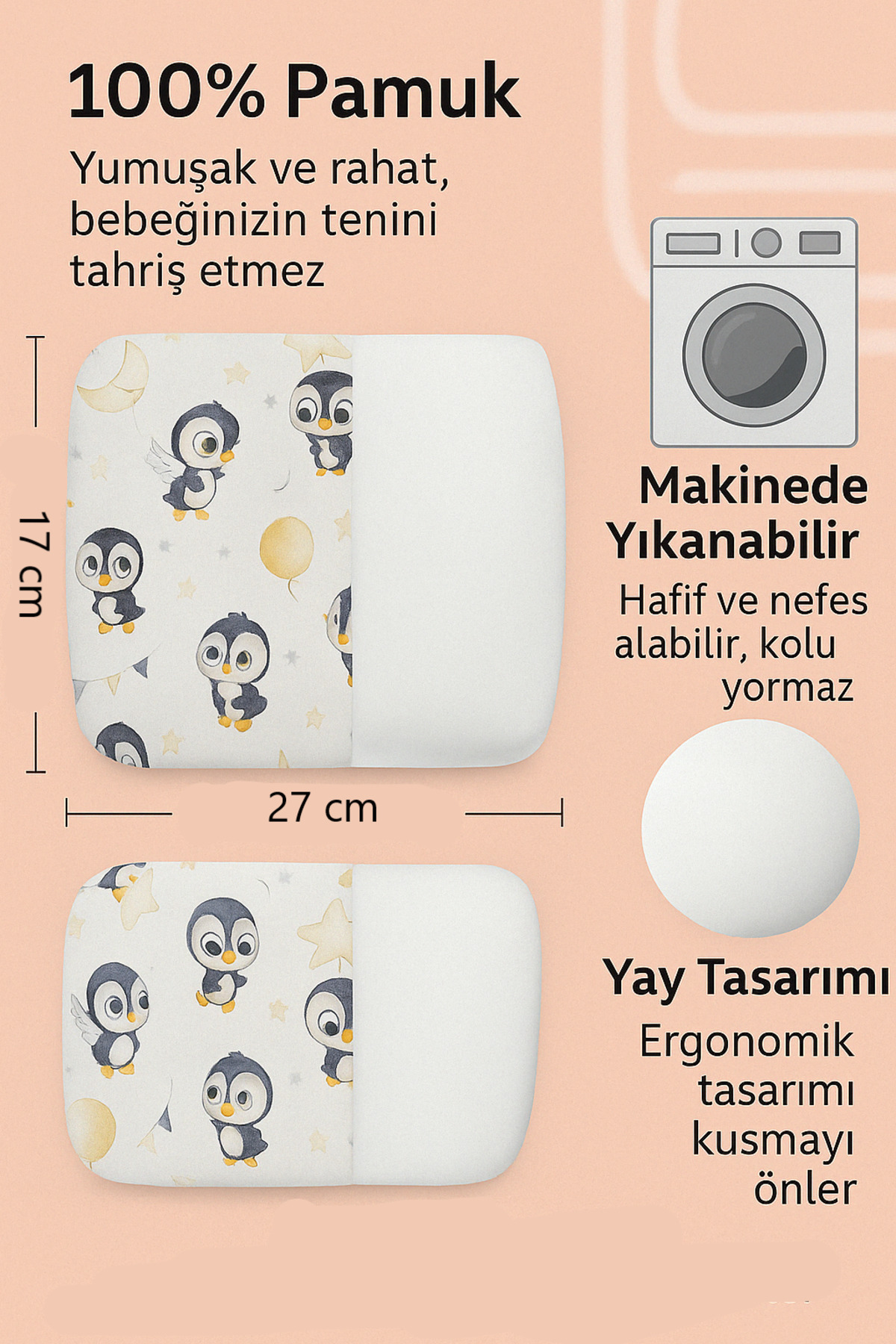 Misue Handmade Portatif Silindir Emzirme Yastığı, Kol Tipi Bebek Yastığı, Bebek Kol Yastığı, Bebek Emzirme Kolluğu fotoğrafı 5 (önizleme)