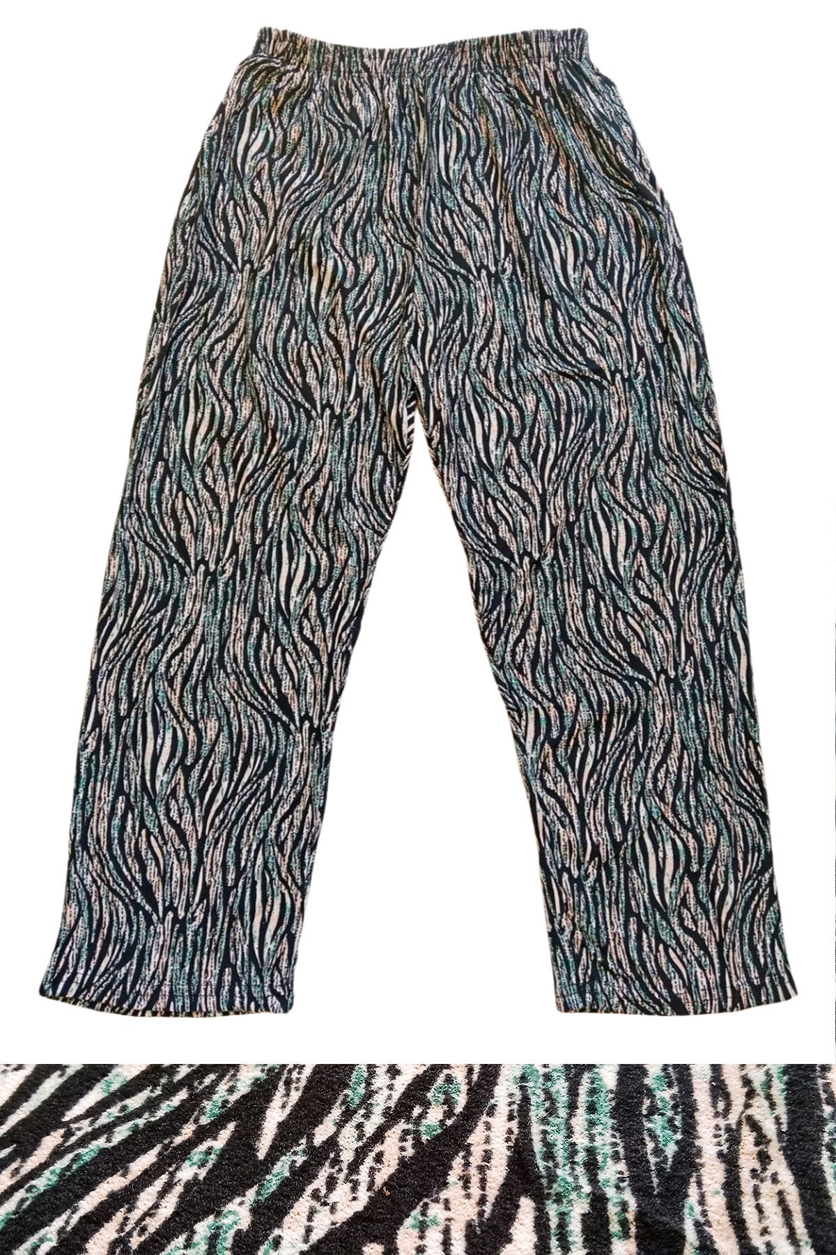 Shop58 Süet Cepli Pantolon Eşofman Pijama Altı Büyük Beden Düz Paça Desen 2