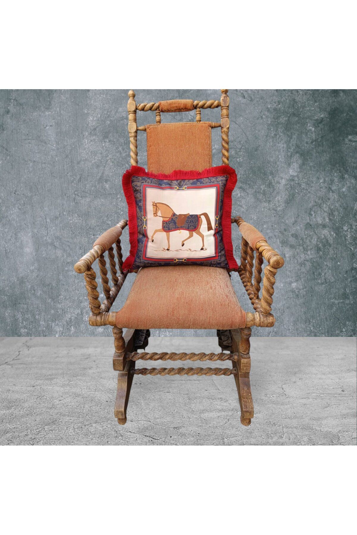 Sister Home Design At Çift Taraflı Dekoratif Püsküllü - Saçaklı Kırlent Kılıfı 1 Adet 43x43cm