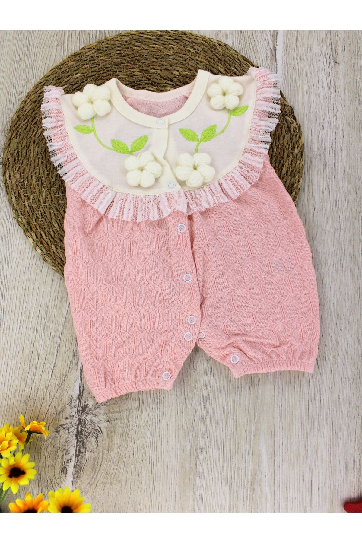 EYMİRGİYİM Fistolu Tek Tulum Kız Bebek Çocuk 6 Ay, 9 Ay, 12 Ay