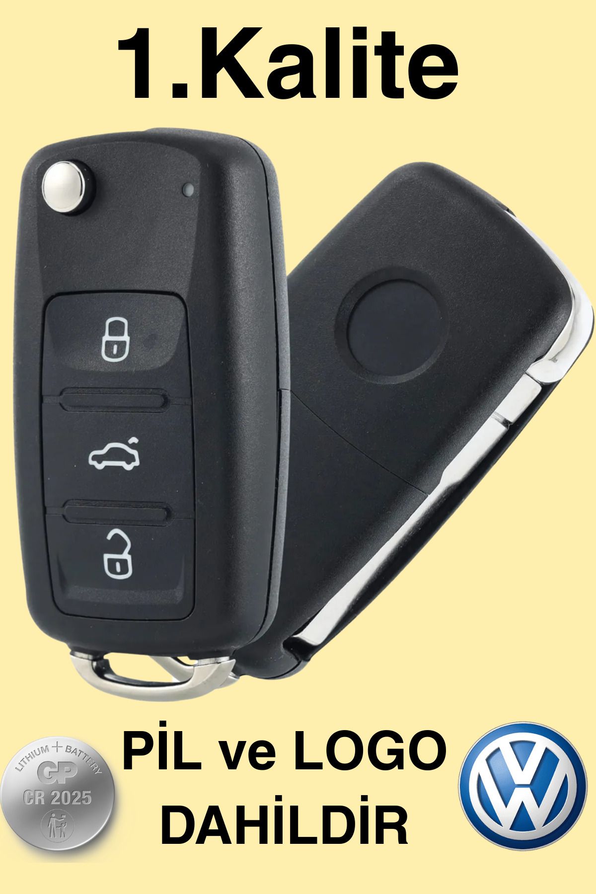 AlGeliyo Volkswagen Anahtar Kumanda Kabı Sustalı Golf Polo Jetta Passat Anahtar