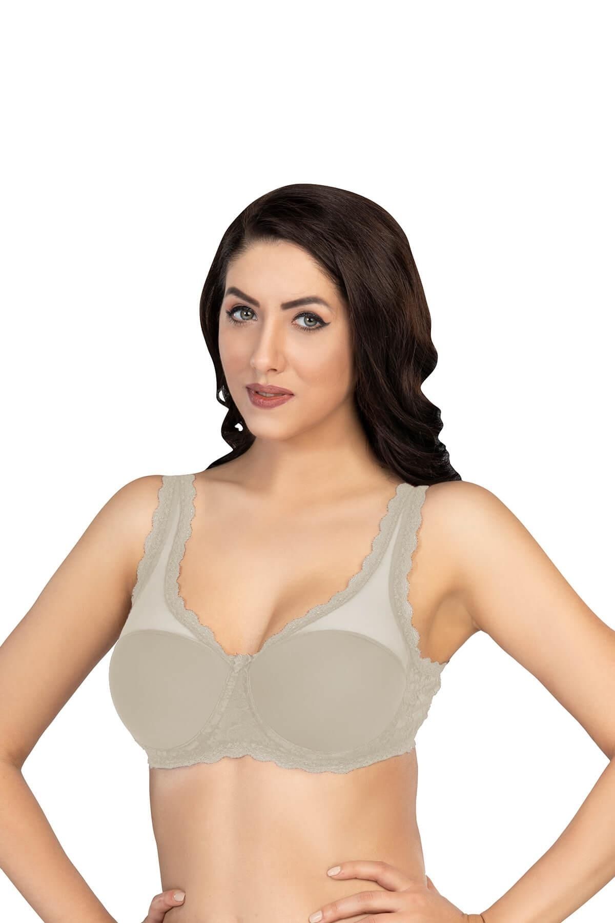 Beruflic EKRU MI Angel 172 B PEDLİ DANTELLİ BALENLİ MİNİMAZER SÜTYEN