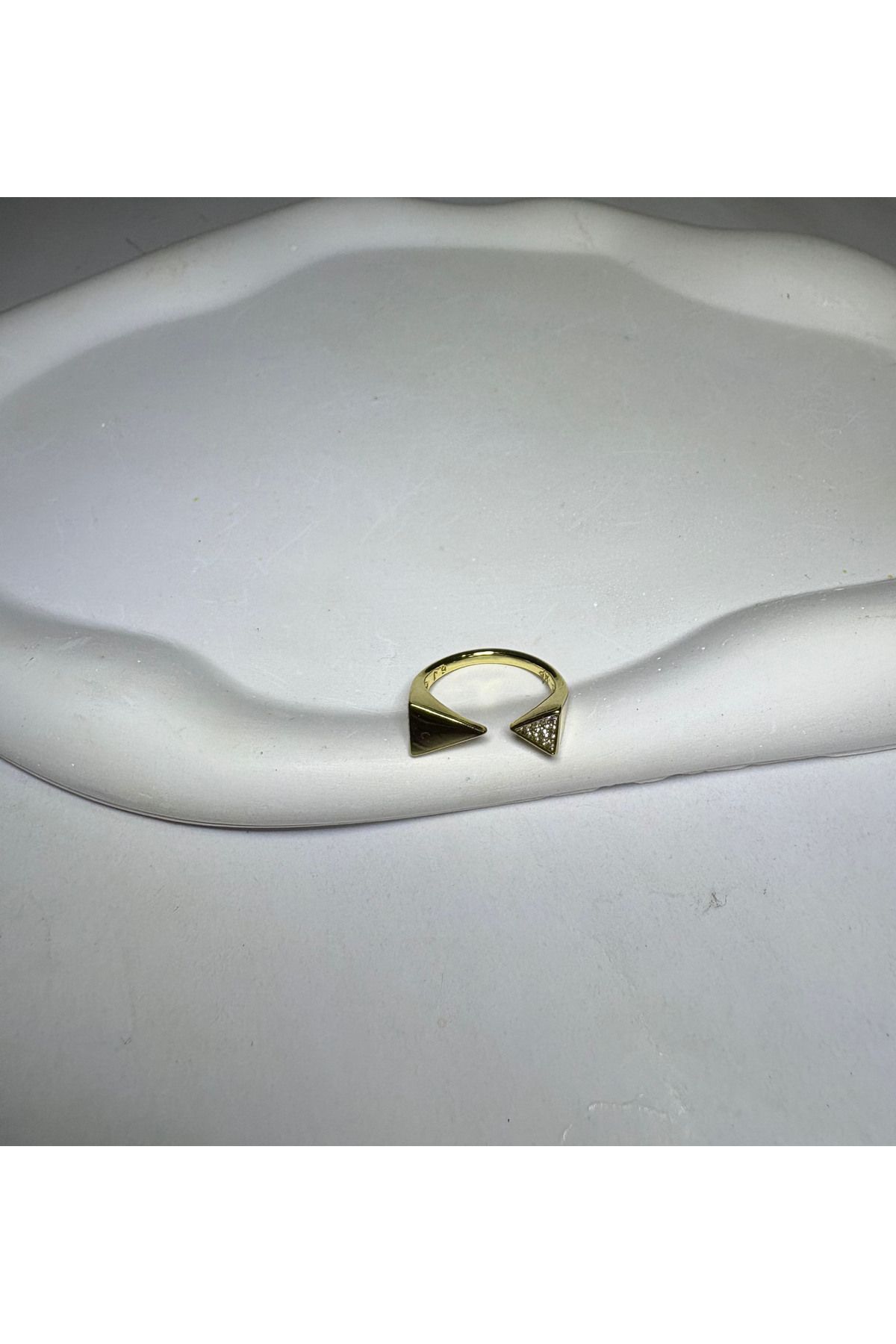 almitra jewelry Xuping 14K Gold Renkli Çelik Taşlı Ayarlanabilir Yüzük