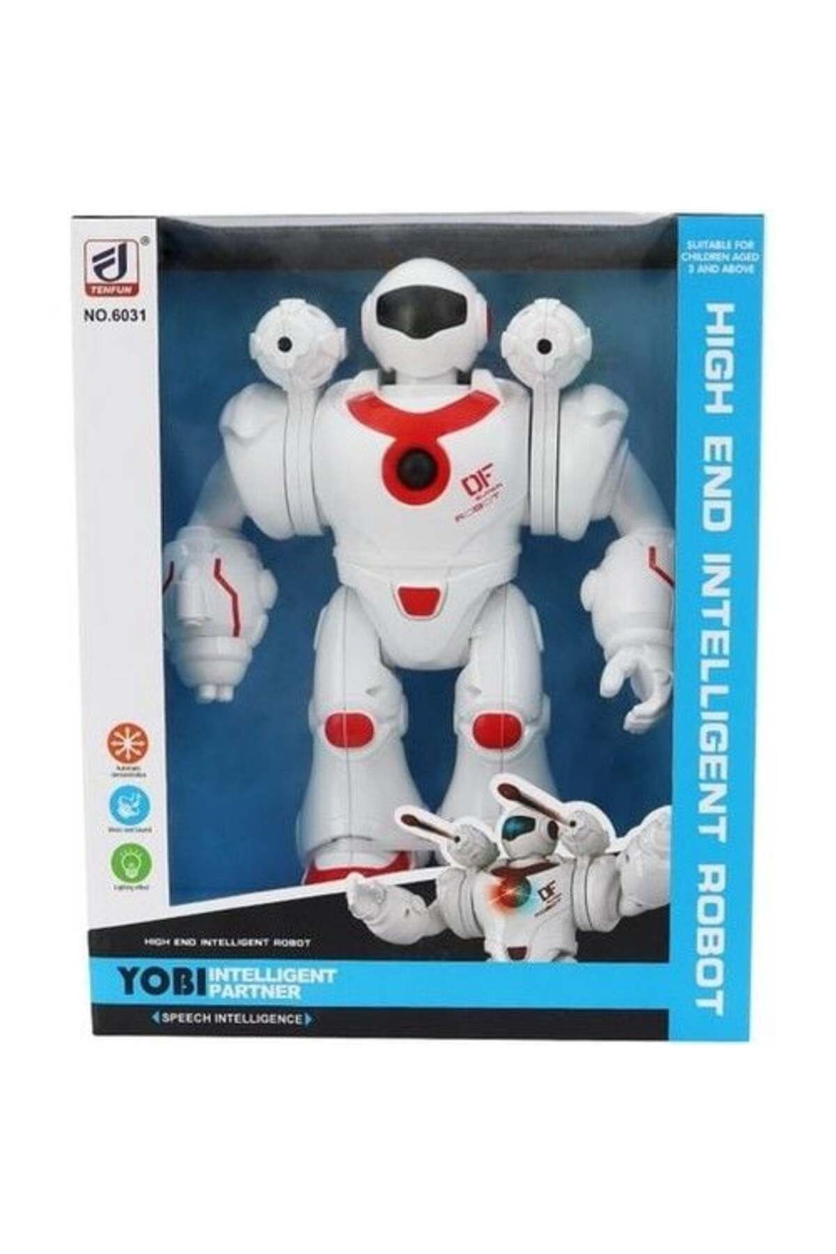TimeStart Füze Atan Sesli ve Işıklı Robot Kırmızı-Beyaz