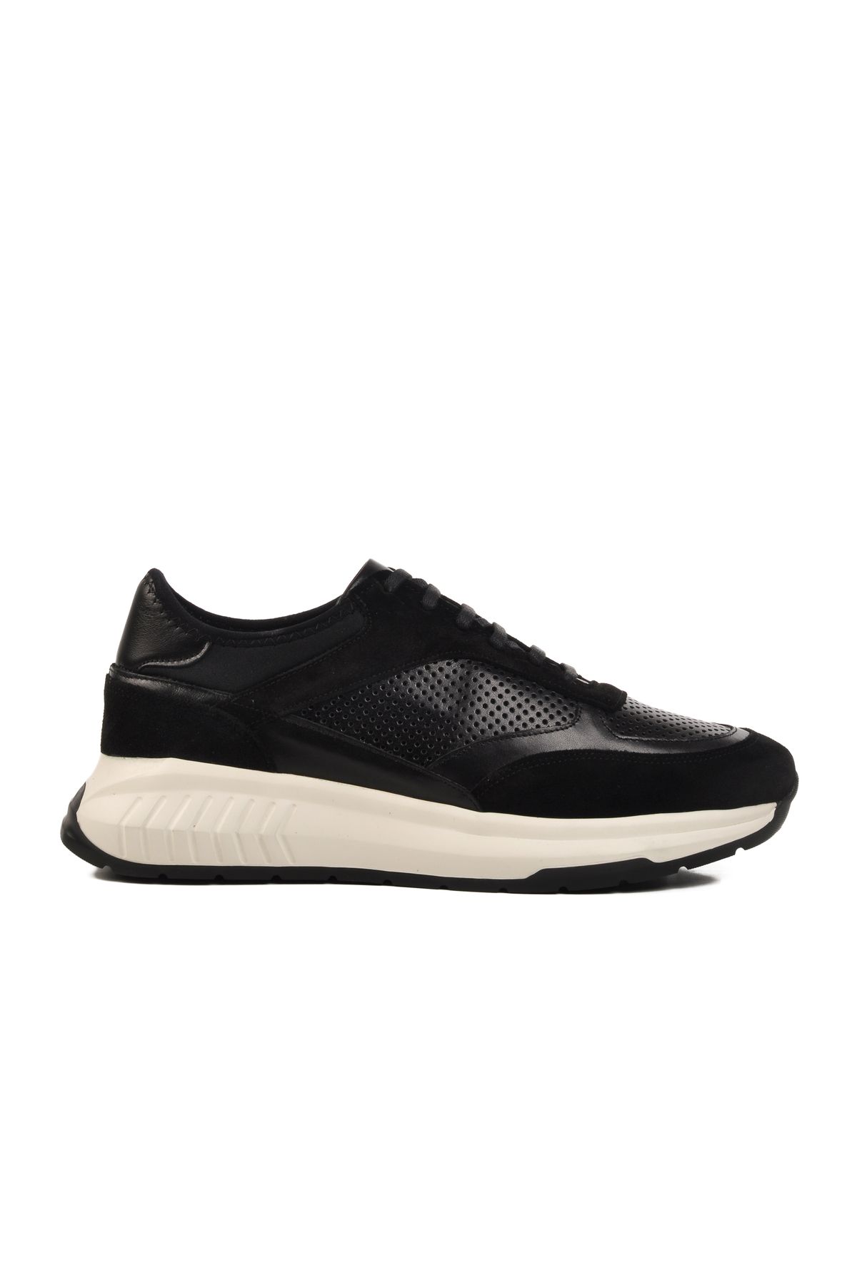Aspor Siyah Hakiki Deri Erkek Sneaker Premium
