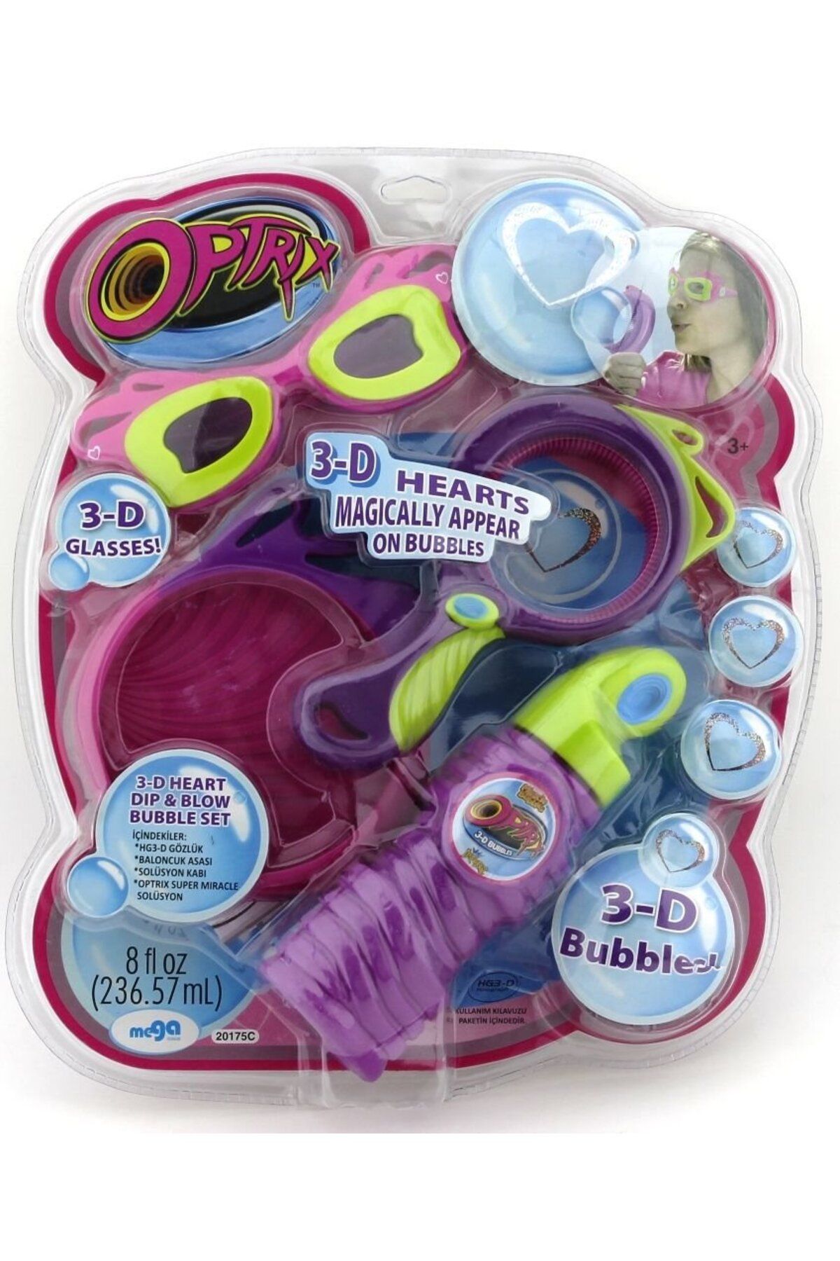 TimeStart Optrix 3D Bubbles Set Kalp Efektli 20175 D