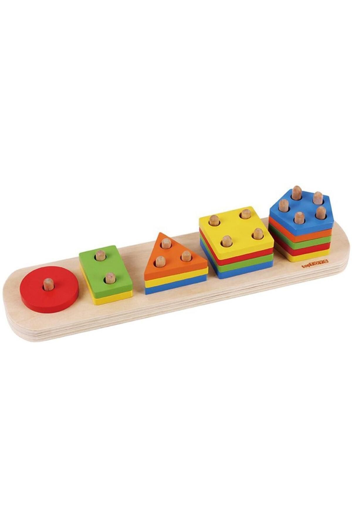 Shop58 Nessiworld 1013-SKC Chiva, Beşgenli Geometik Şekiller - Ahşap