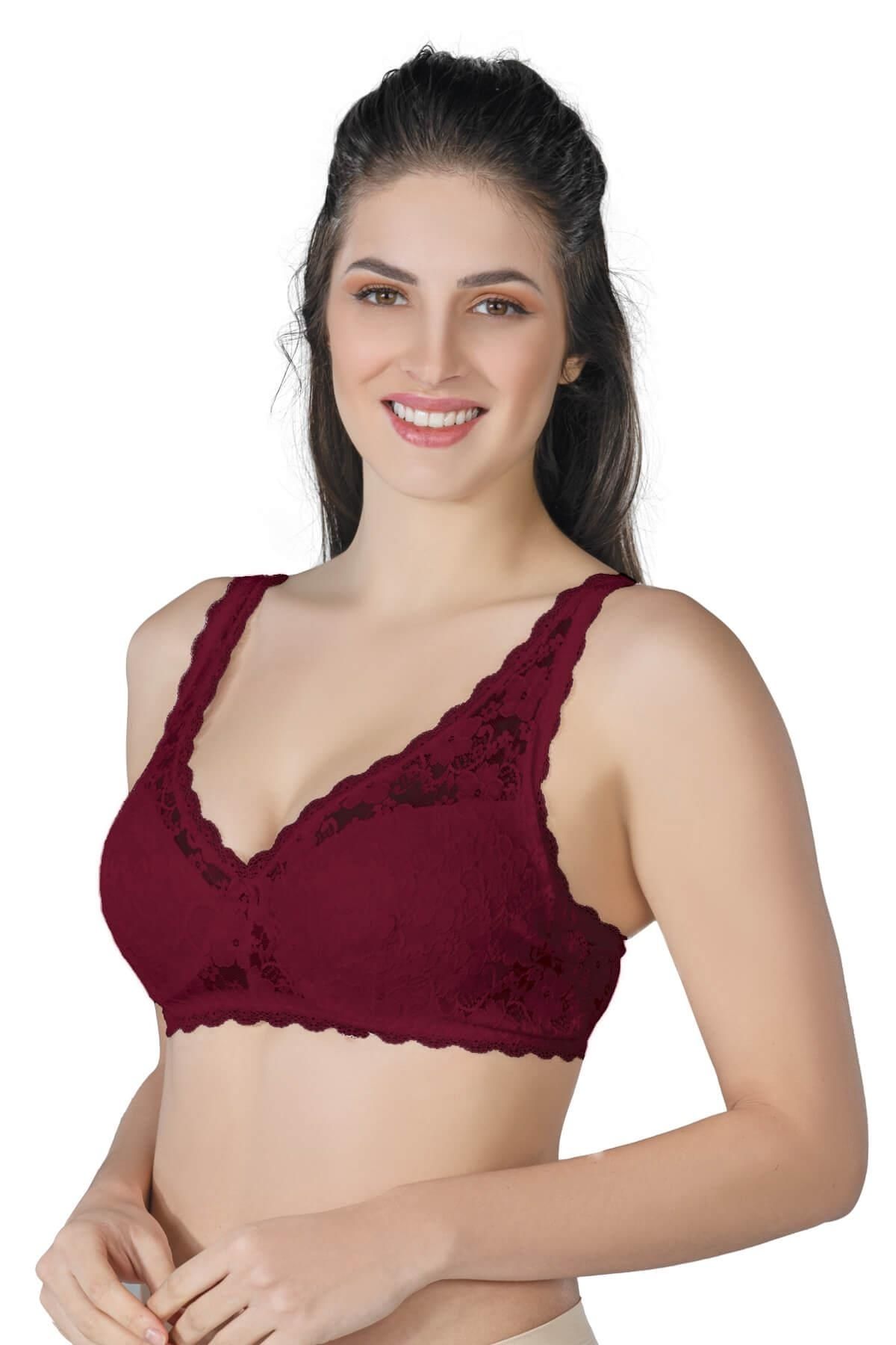 Beruflic BORDO MI Angel 188 C Pedli Dantelli Telli Toparlayıcı Sütyen