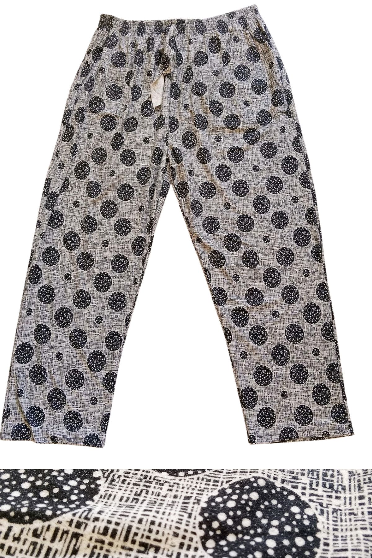 Shop58 Süet Cepli Pantolon Eşofman Pijama Altı Büyük Beden Düz Paça Desen 1