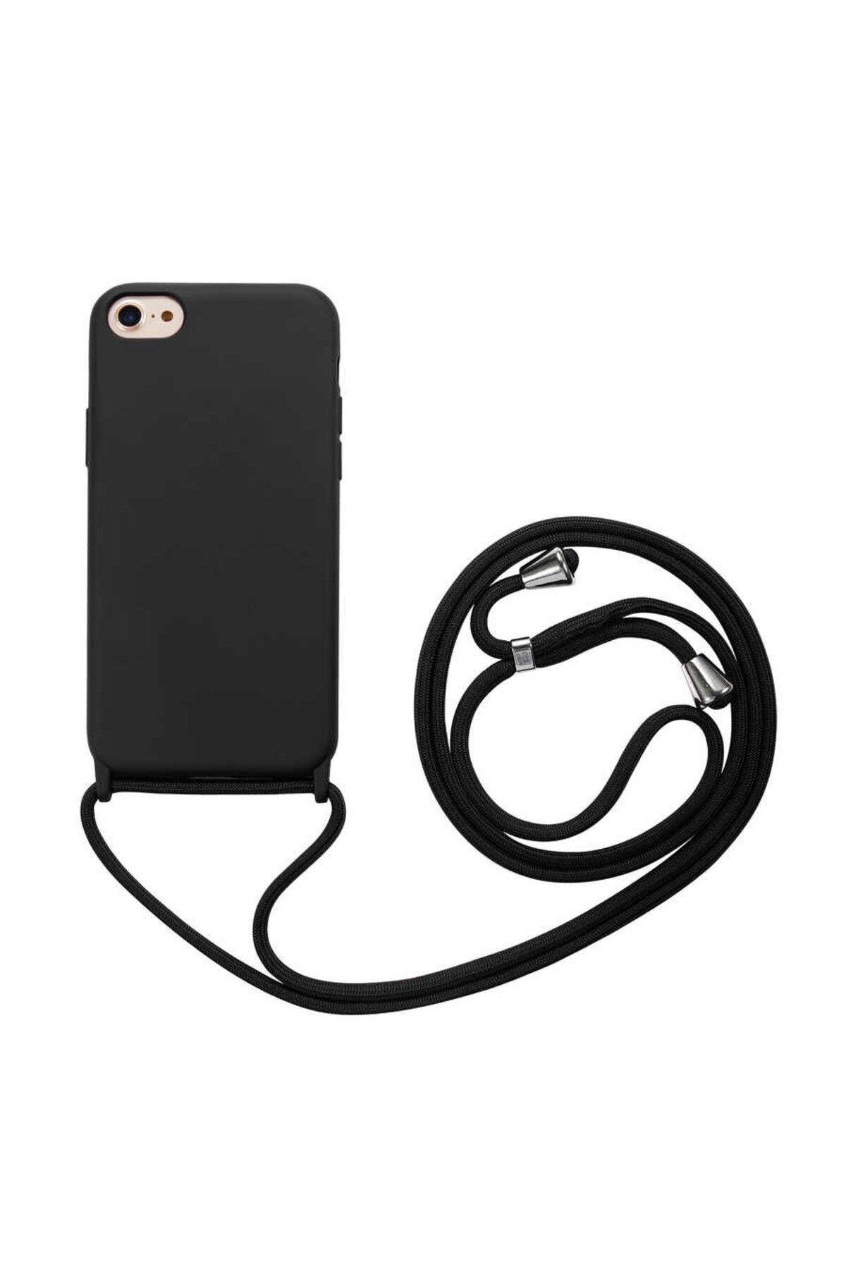 RONA STORE iphone 7/8 Boyun Askılı İç Kısmı Kadife Ropi Seyahat Kılıfı