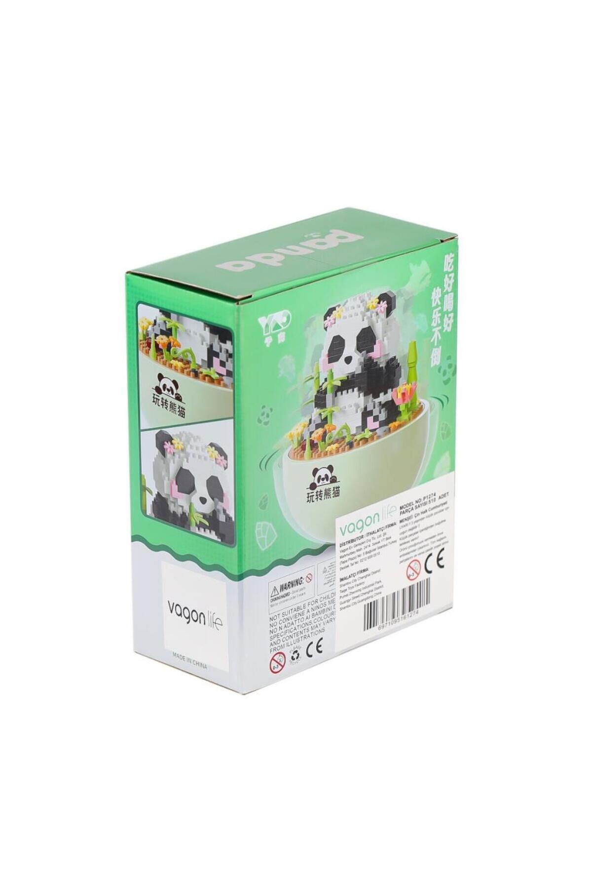 NessiWorld P1274 Panlos Panda Blok Seti 510 Parça -Vagon life
