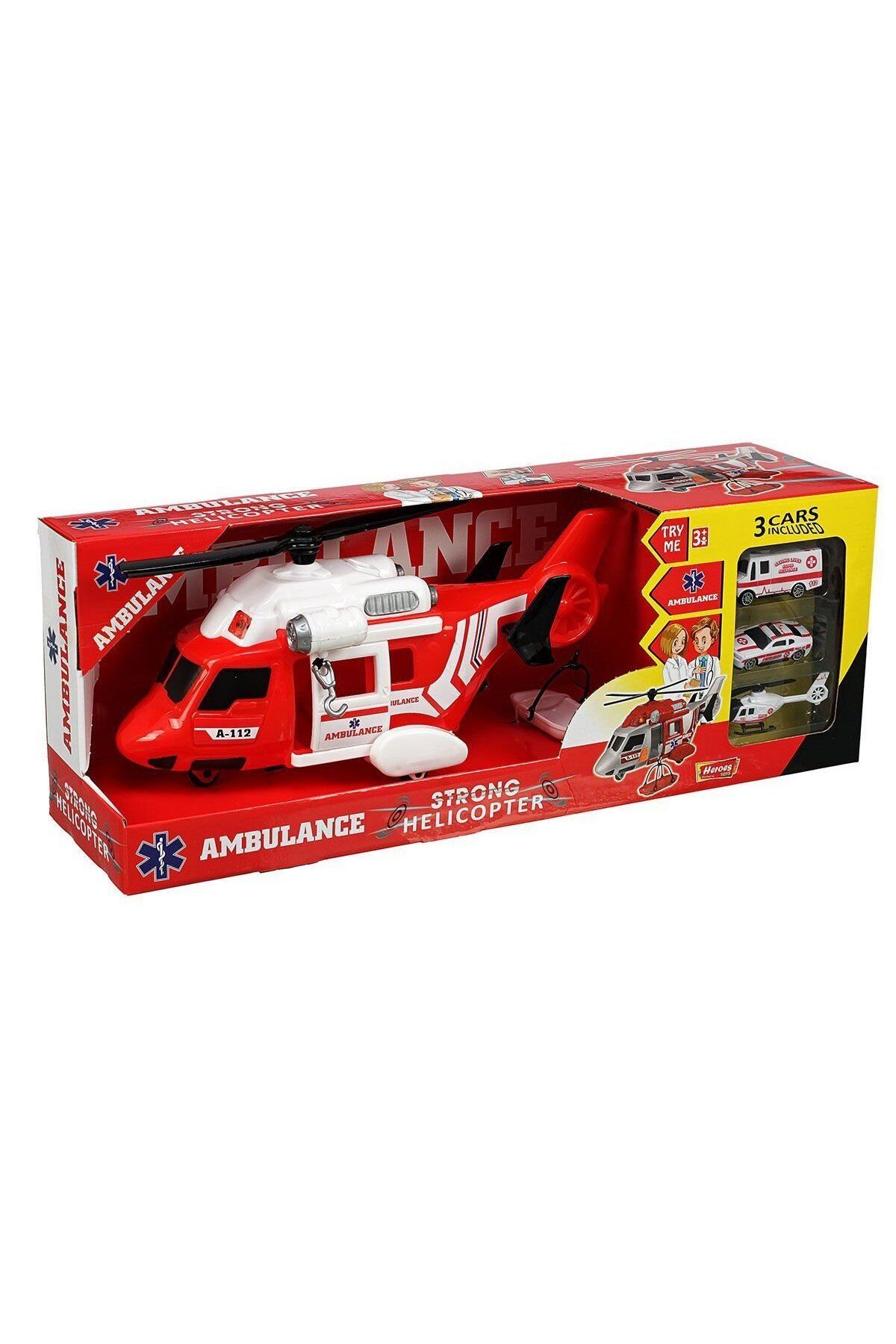 TimeStart ERN-2004 * Toys Helikopter Ambulans Seti Arabalı- Eren Oyuncak