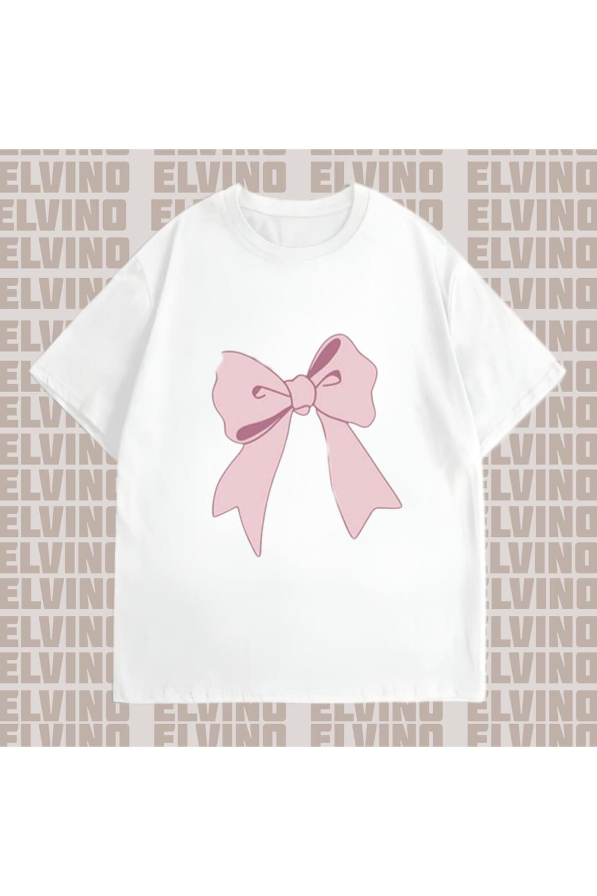 Elvino Kurdele Temalı Oversize Kadın Tshirt