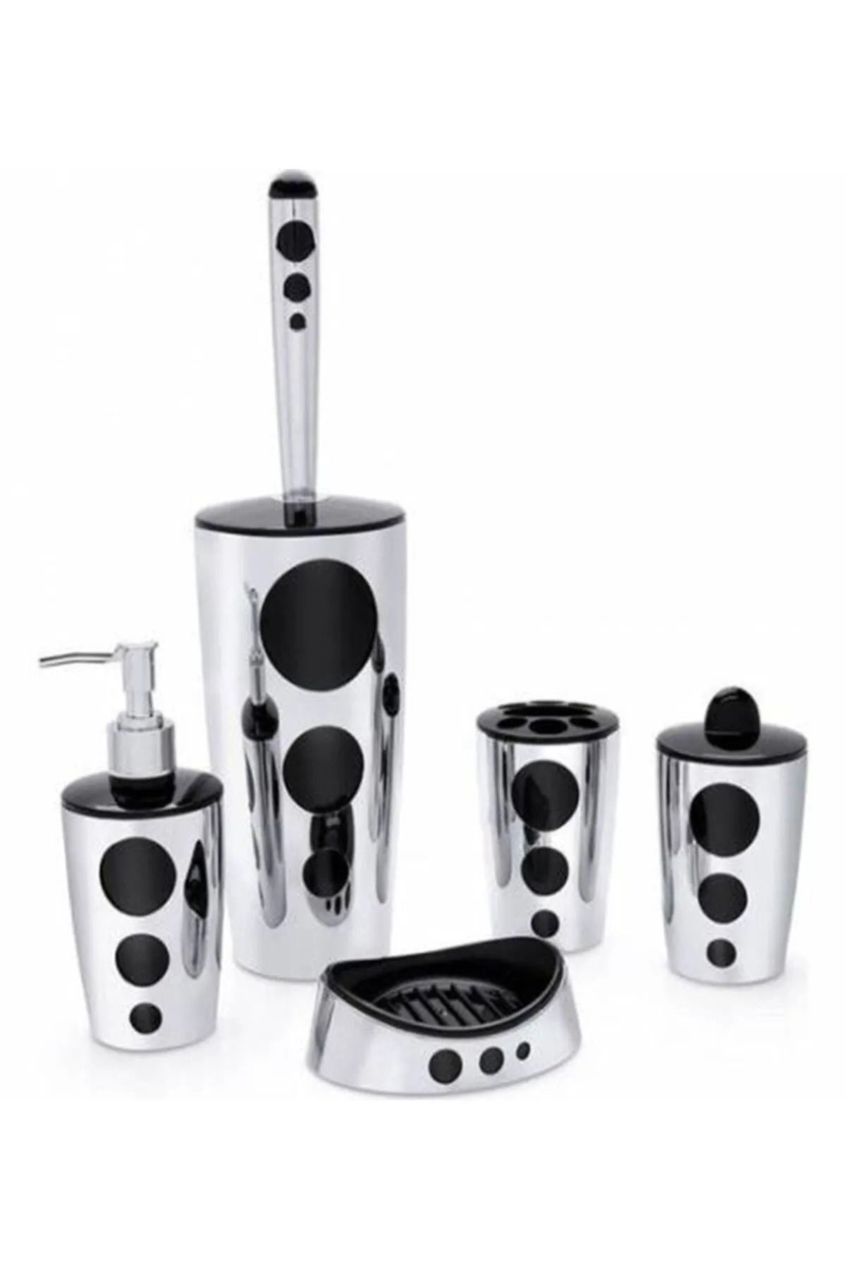 Shop58 Punto 5 Parça Banyo Seti Krom Hediye Çantam-F326