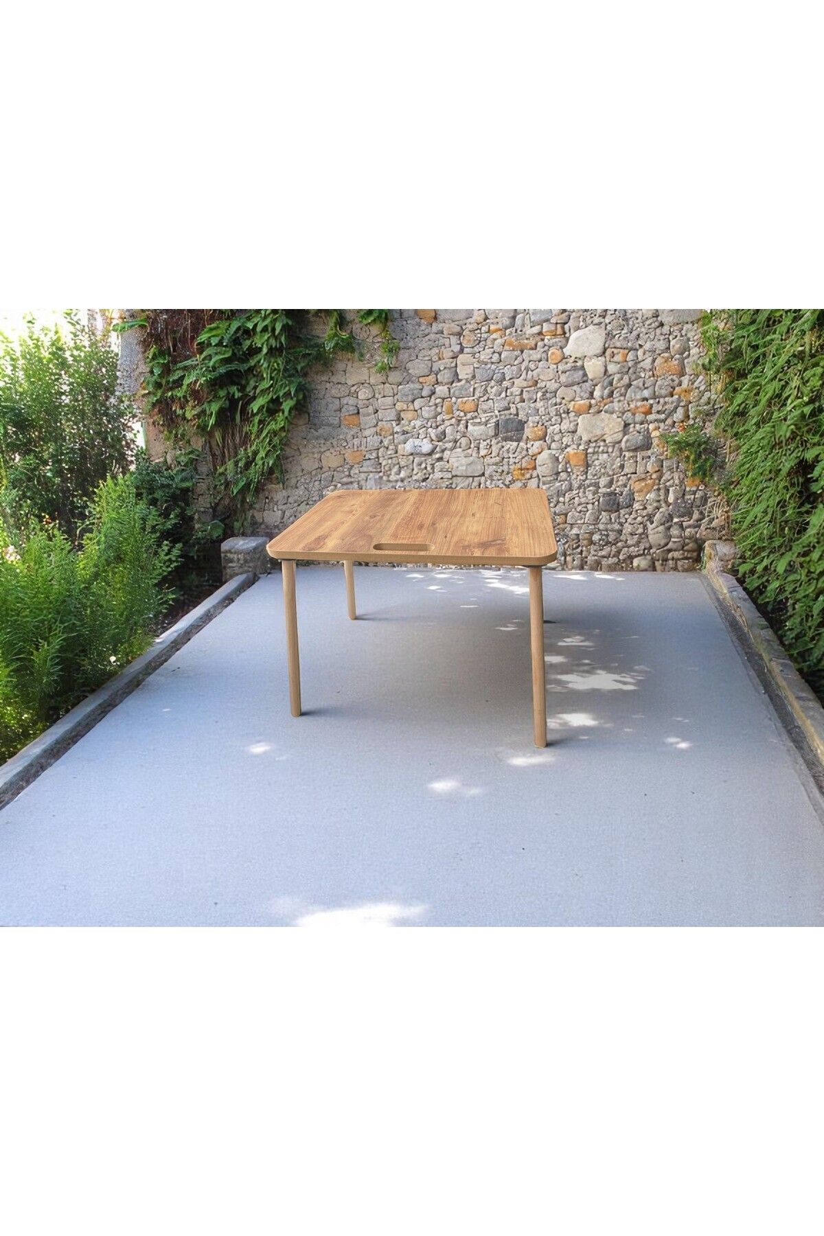 varje think outside the box Katlanır Kamp Masası Portatif Mdf Bahçe Balkon Piknik Sehpası 60x45 Yüksek Kalite