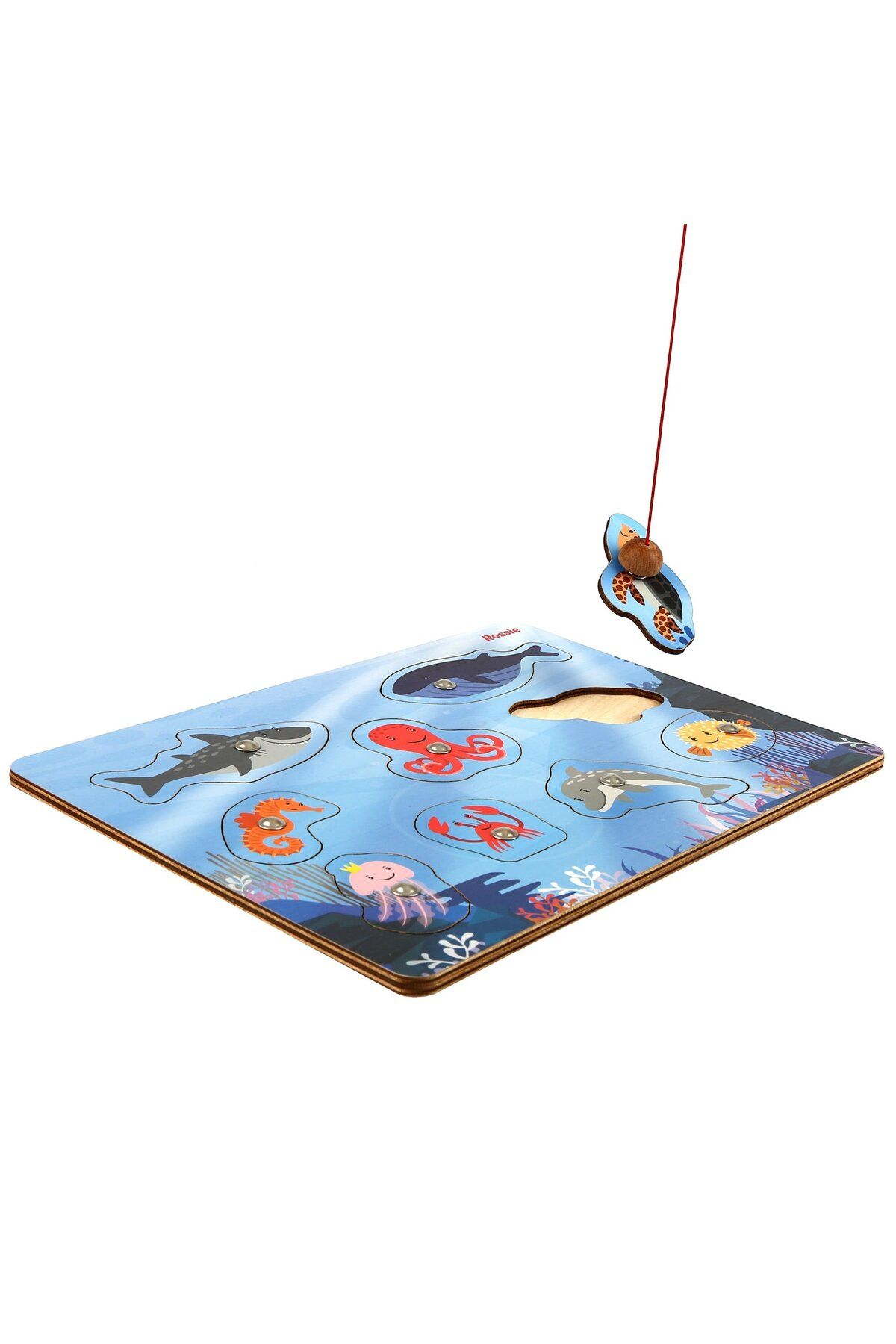 TimeStart Rossie Ahşap Balık Tutma Oyunu Ve Puzzle