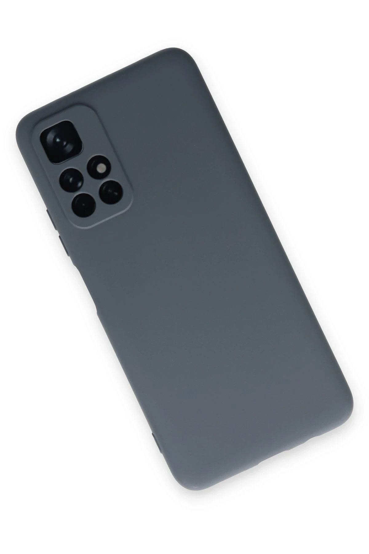 NewFace Neredmi Note 11t Uyumlu Kılıf Nano İçi Kadife Silikon - Gri Wlzor