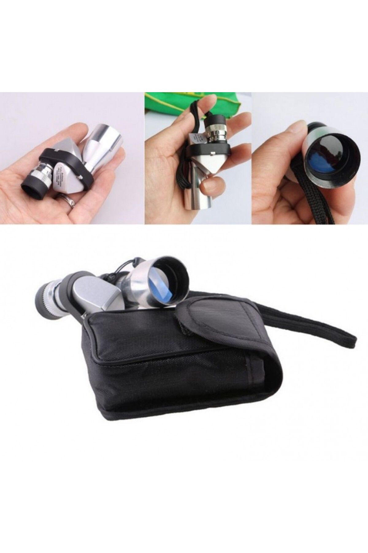 Easy Tedarik 8X20 Tekli Dürbün Monoküler Mini Dürbün Kırmızı Camlı Avuç Içi Dürbünü