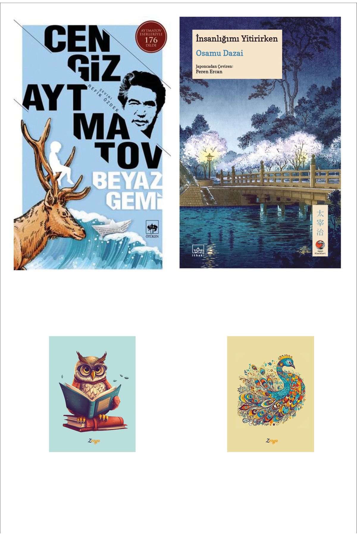 Dara Yayınları Kitap İnsanlığımı Yitirirken - Osamu Dazai - Beyaz Gemi Cengiz Aytmatov (2 NOT DEFTERLİ)