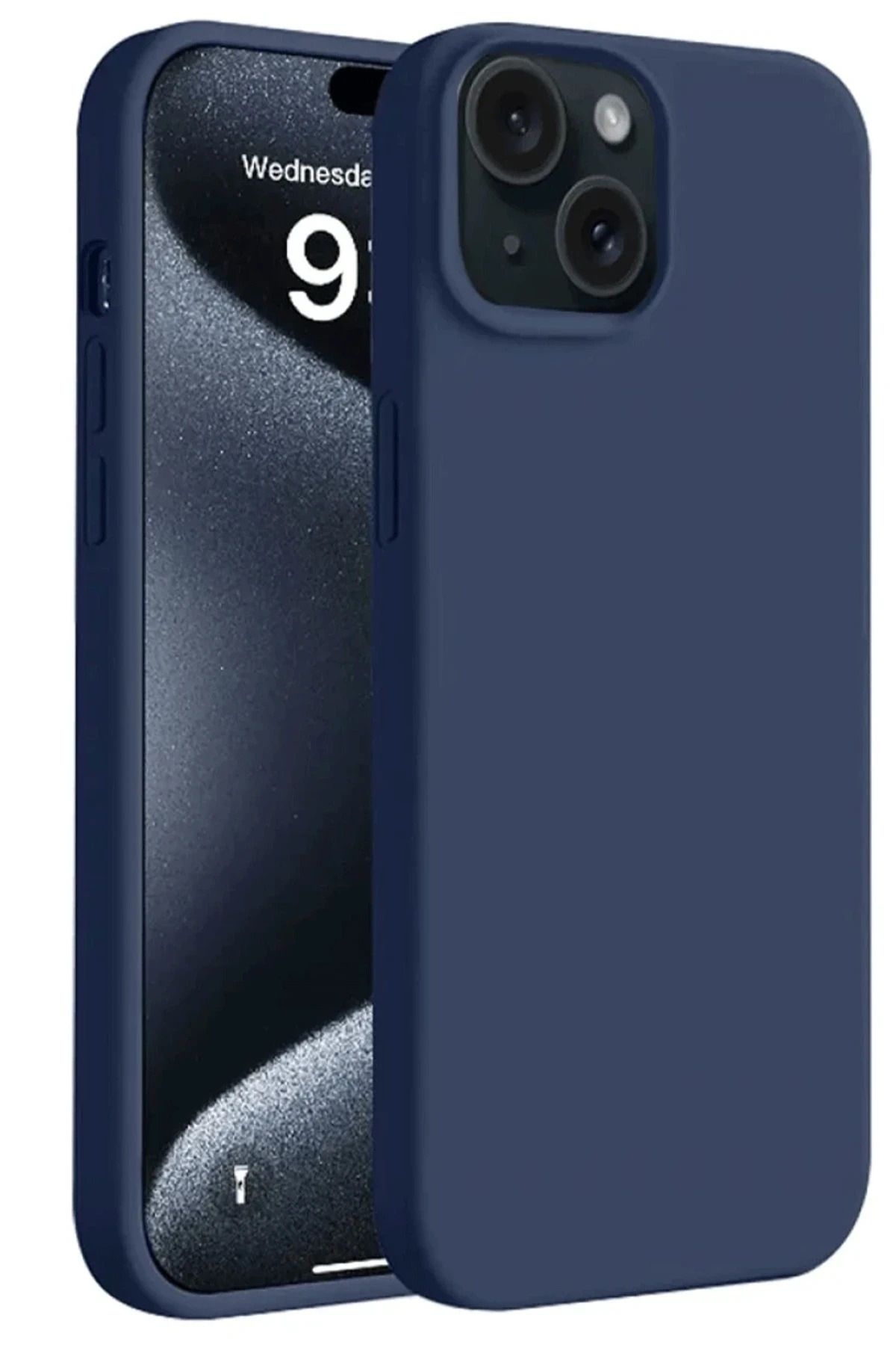 NewFace iPhone 15 Plus Kılıf First Silikon - Lacivert SVLRS