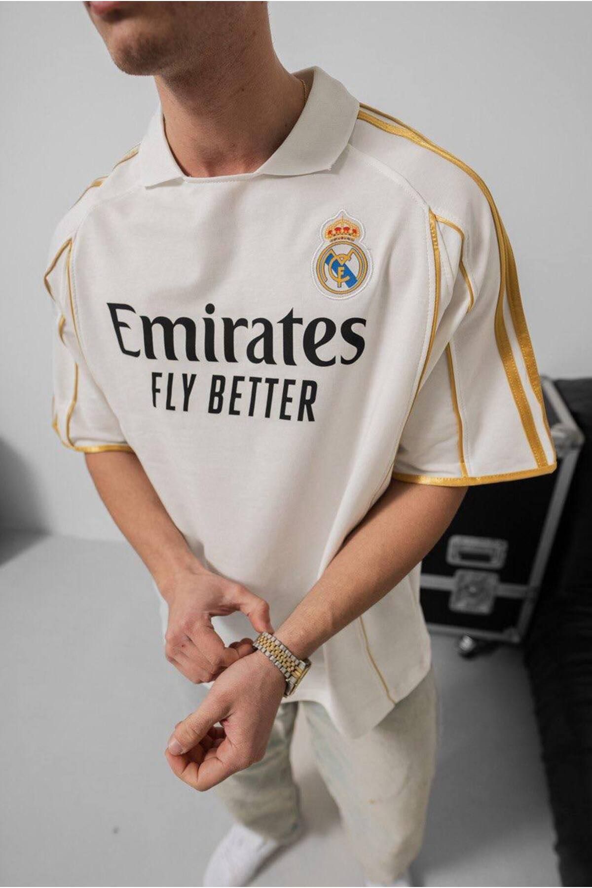 SENTİNEL WEAR MADRİD GOLD NAKIŞLI PREMIUM OVERSIZE T-SHIRT