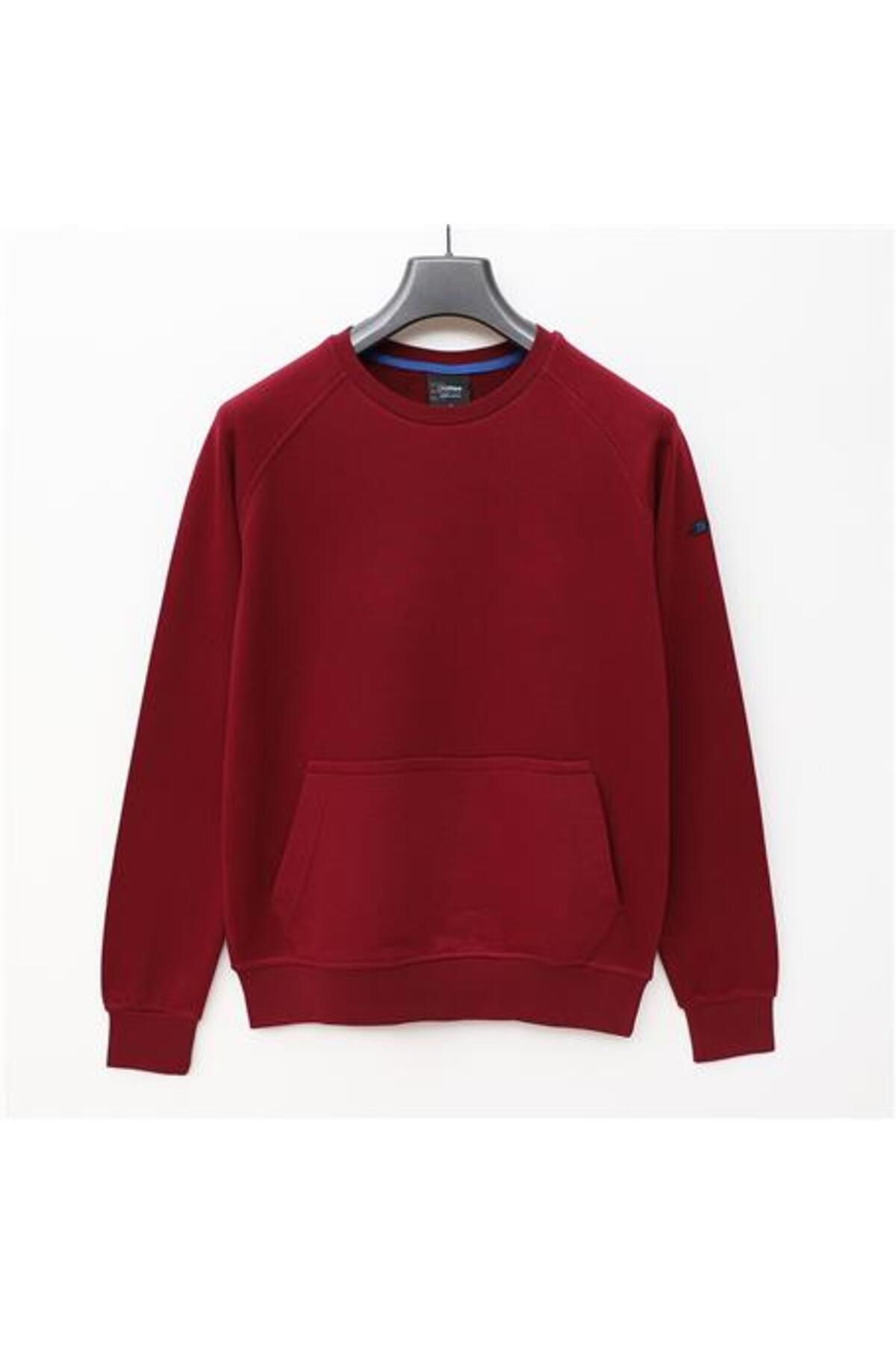 Shop58 Erkek Uzun Kol Bisiklet Yaka Triko - SWT-223 - Bordo