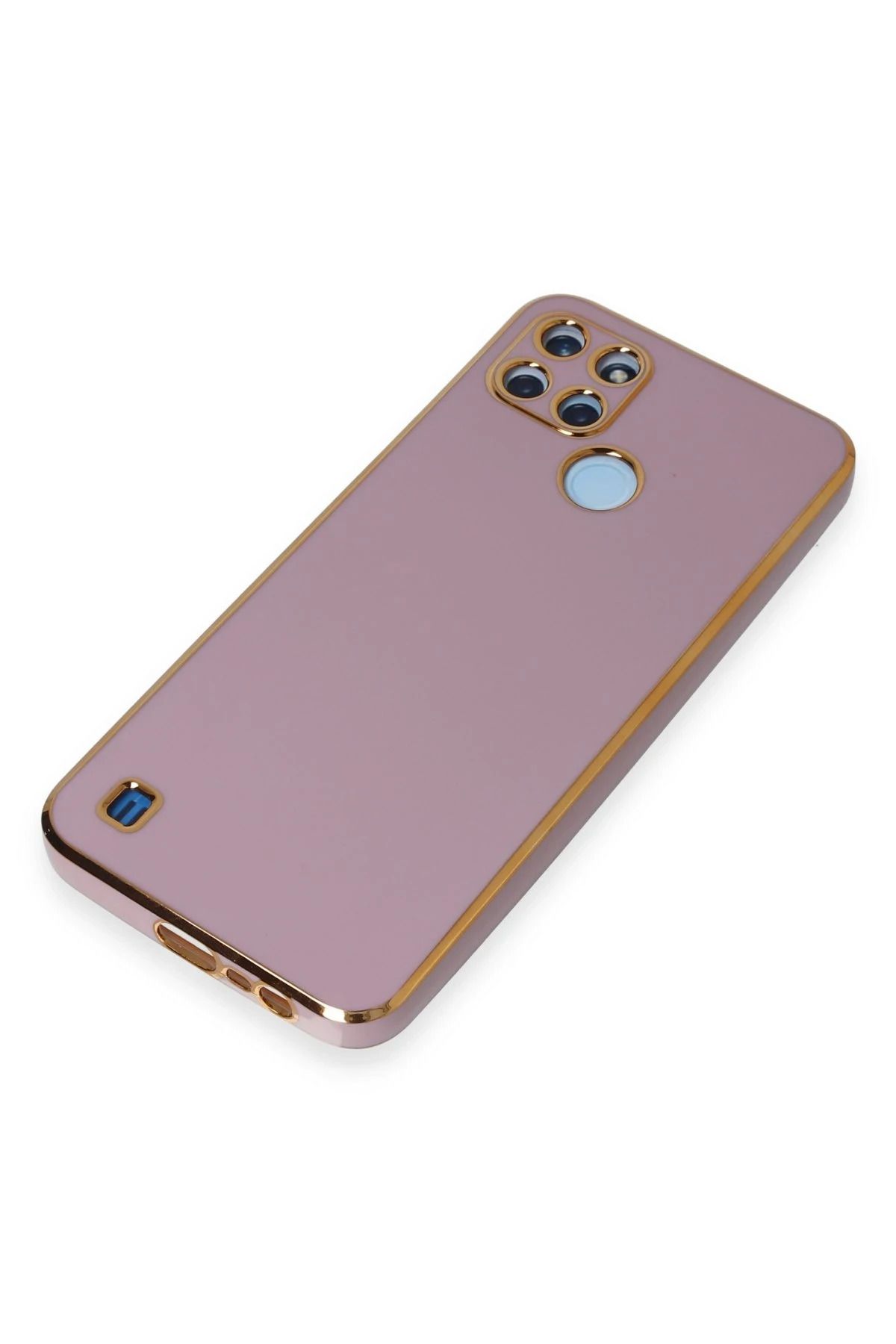 NewFace Realme C25Y Kılıf Volet Silikon - Mor SVLRS