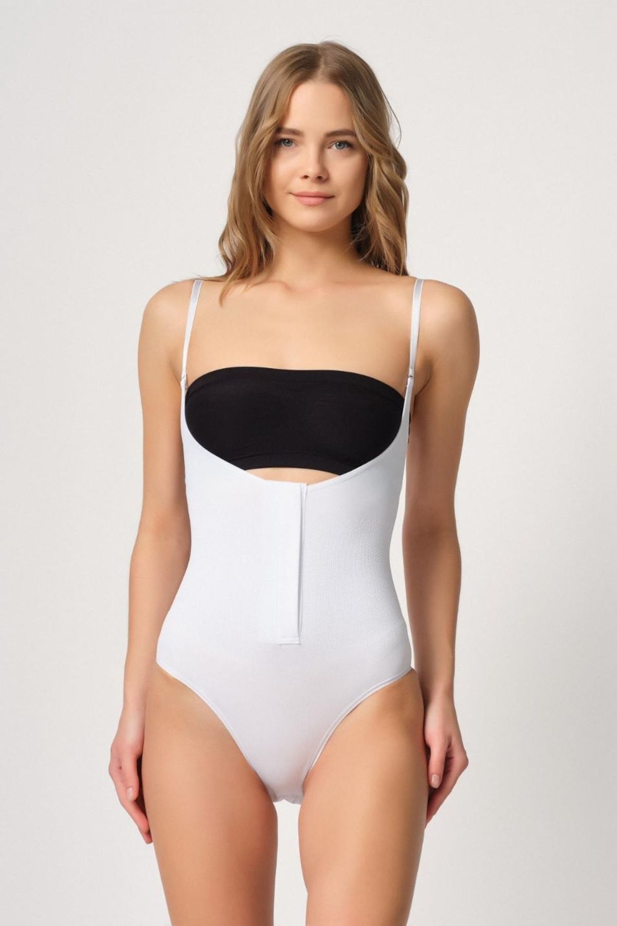 Beruflic BEYAZ MI Angel 2043 Göğsü Açık Agraflı Body Korse