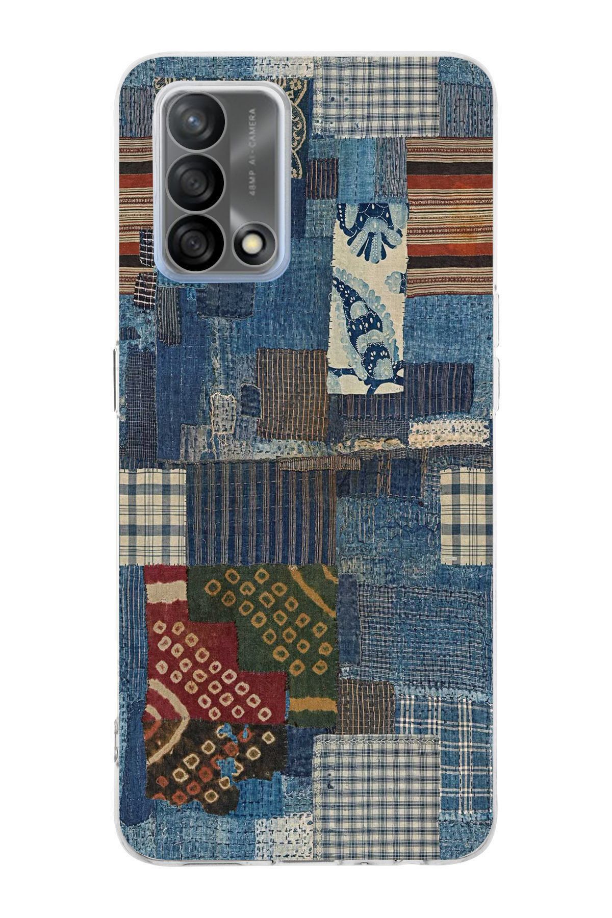 moonset Oppo A74 Uyumlu Vintage Tasarımlı Baskılı Şeffaf Telefon Kılıfı